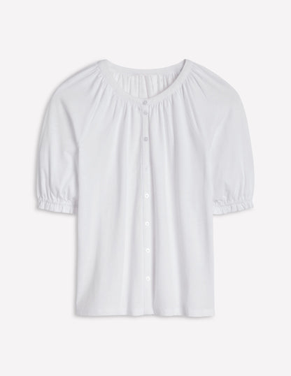 Bonnie Jersey Shirt-White