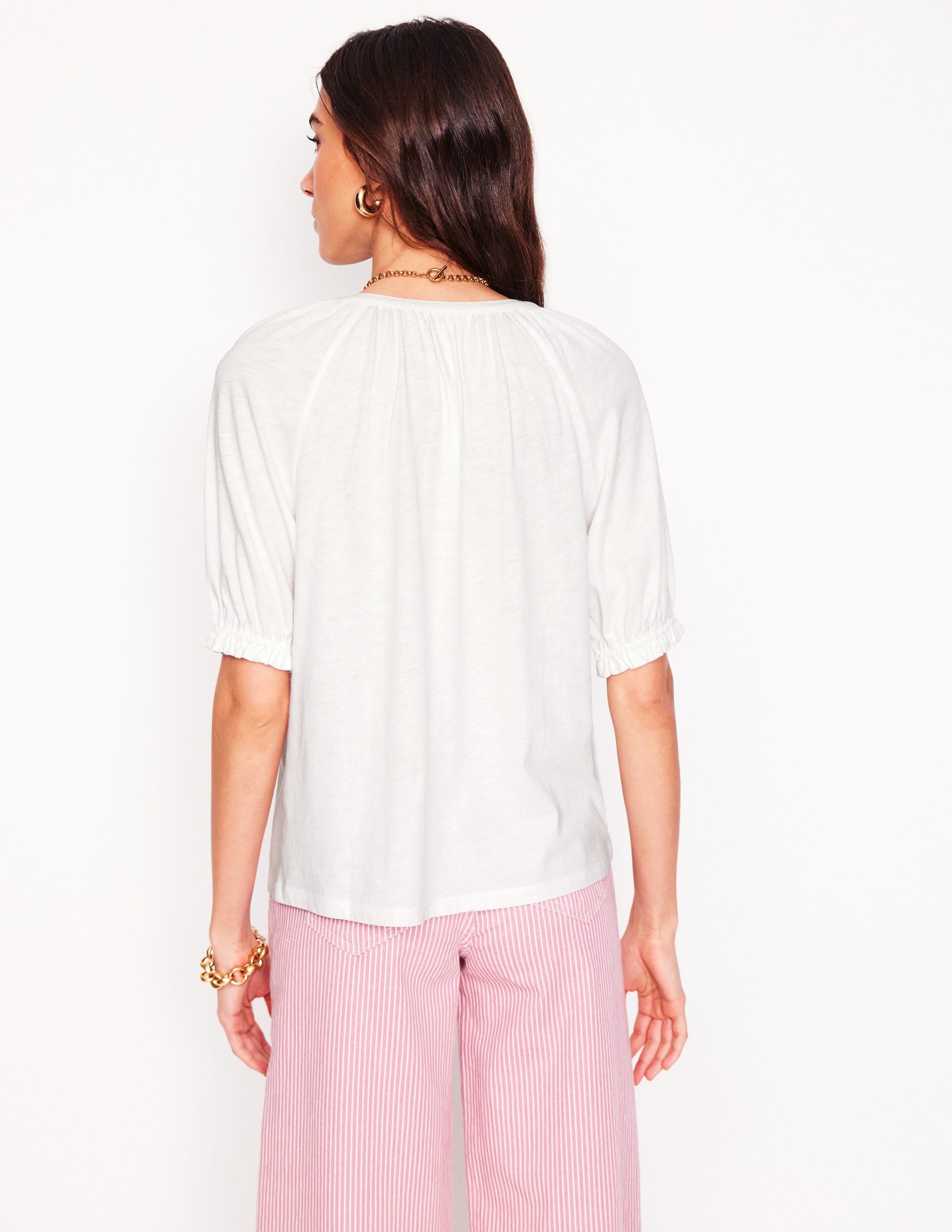 Isla Jersey Shirt-White - Image 3