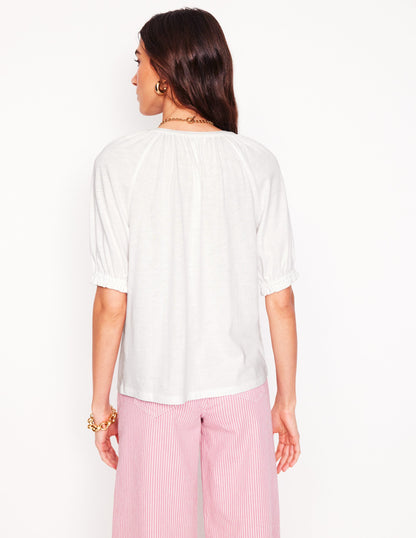 Bonnie Jersey Shirt-White