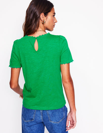 Ali Ricrac T-shirt-Rich Emerald