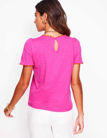 Ali Ricrac T-shirt-Cosmos Pink