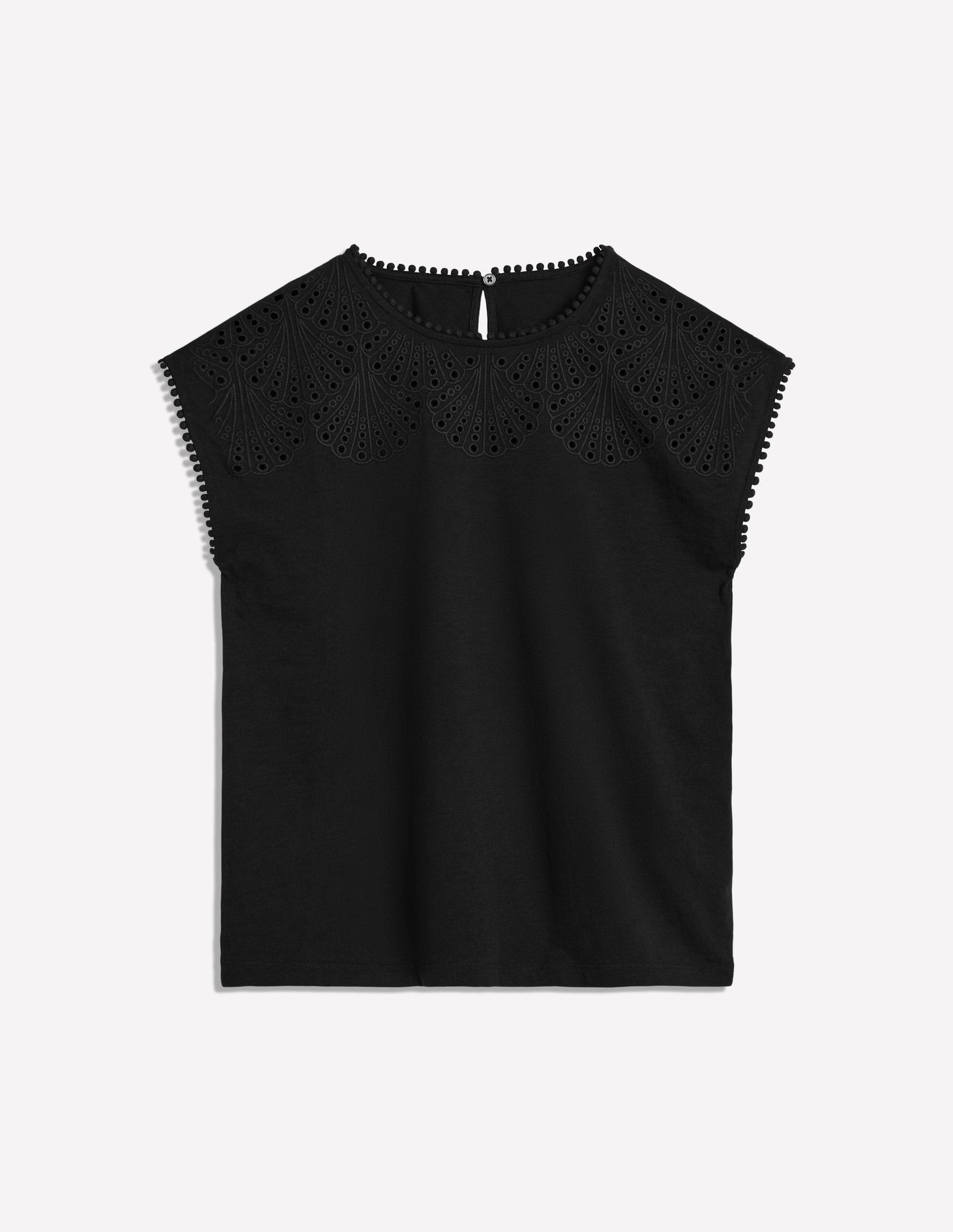 Anya Broderie T-shirt-Black