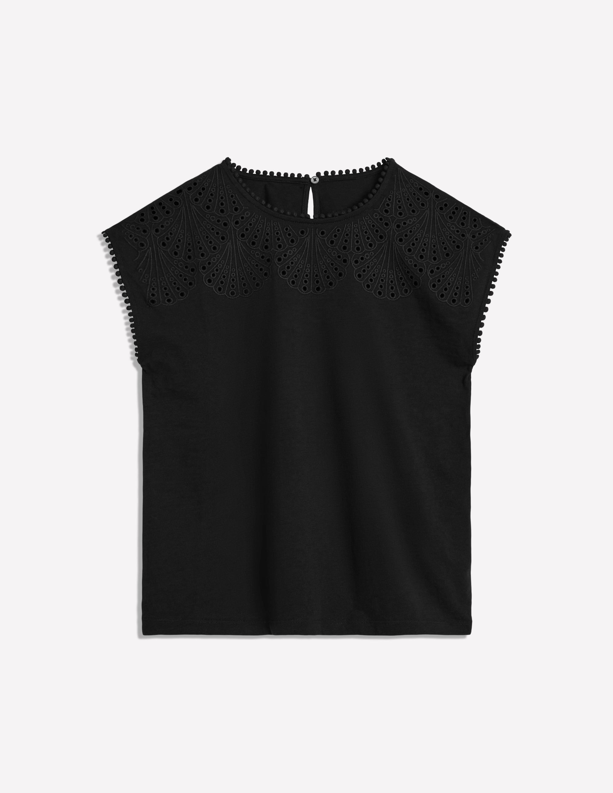 Anya Broderie T-shirt-Black - Image 6