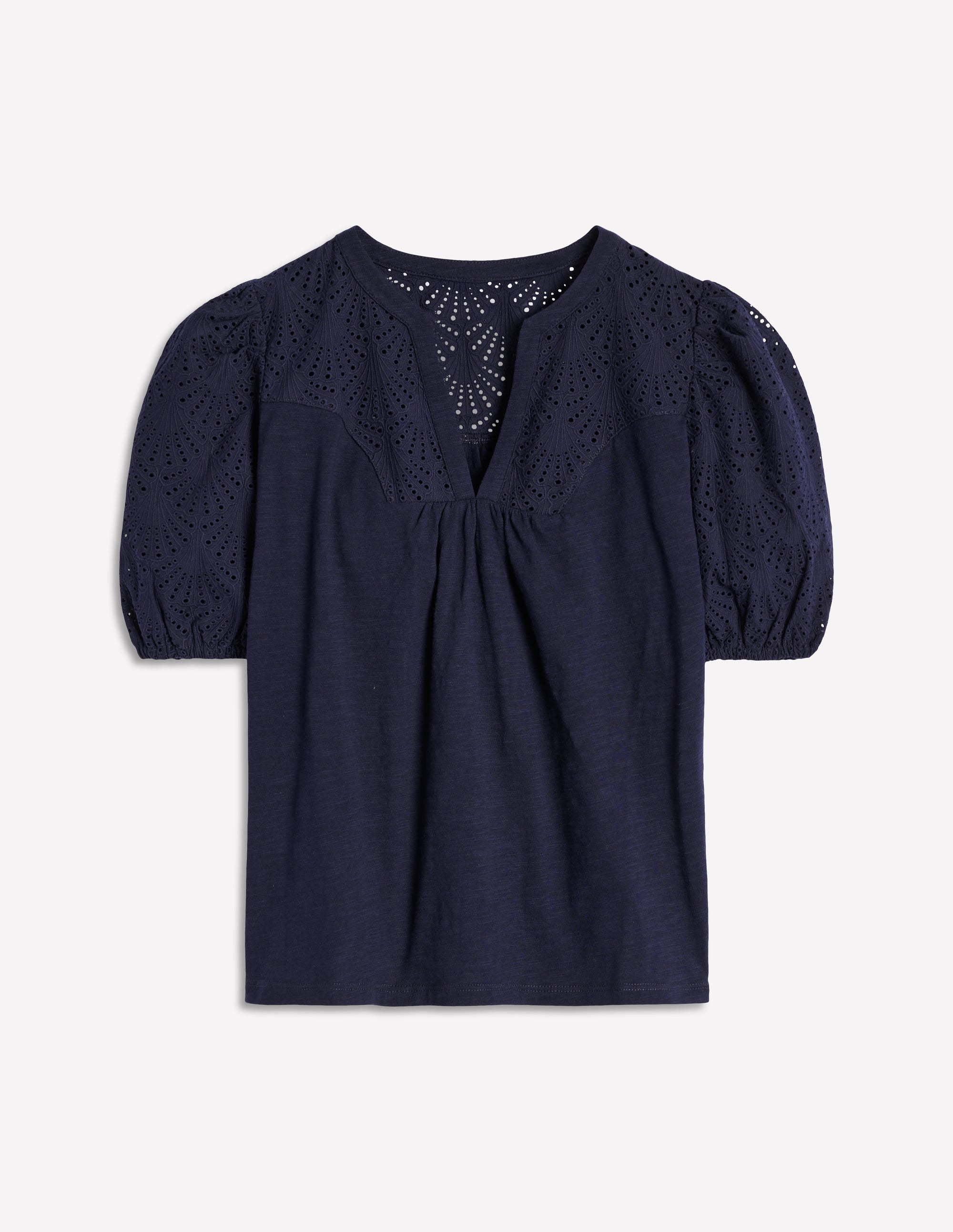 Dolly Broderie Top-Navy - Image 6
