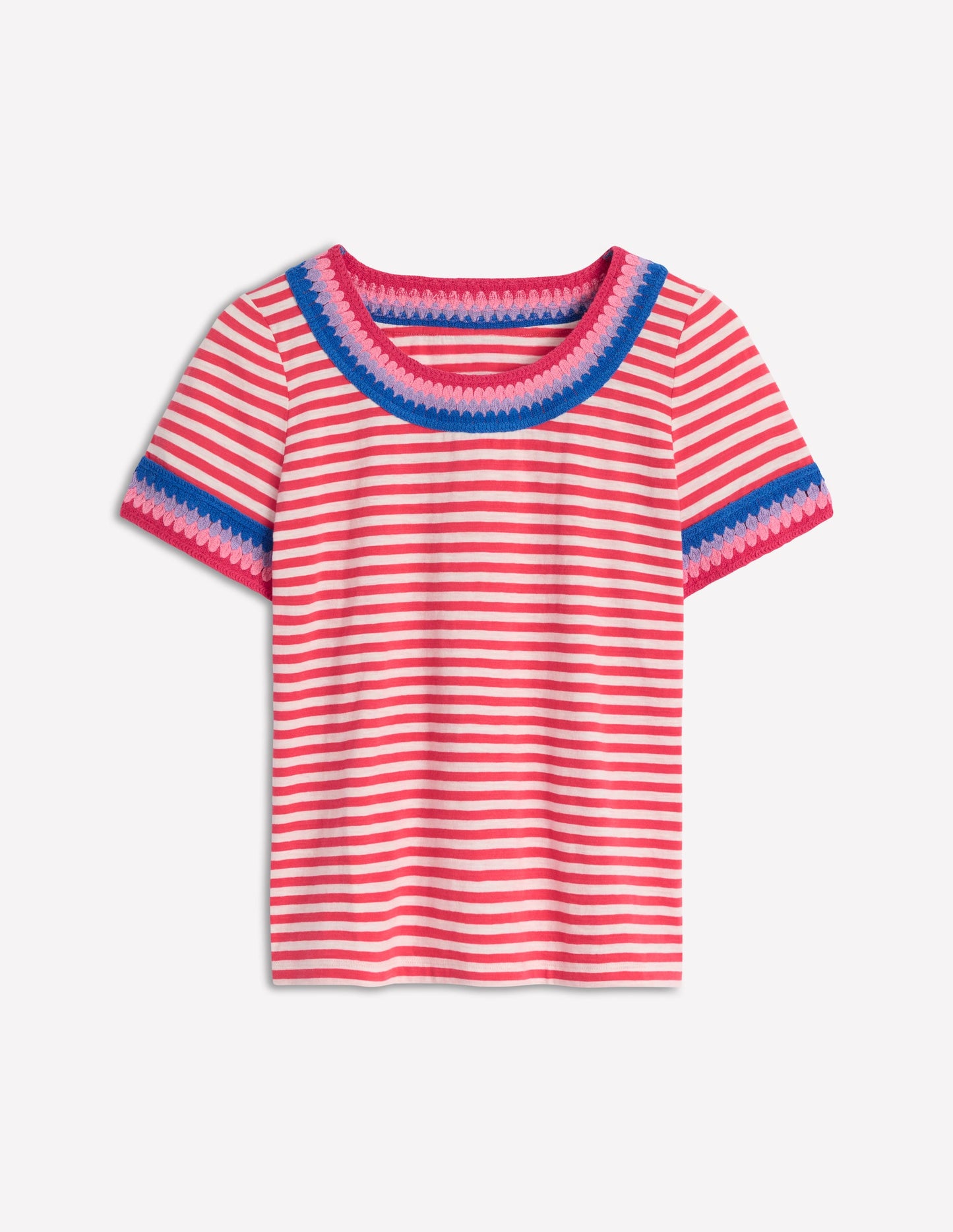 Fae Crochet T-shirt-Ivory, Cayenne