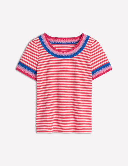 Fae Crochet T-shirt-Ivory, Cayenne-7