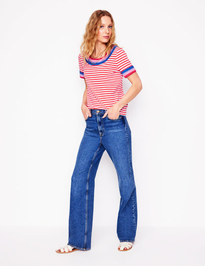 Fae Crochet T-shirt-Ivory, Cayenne-6