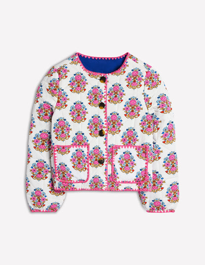 Chelsea Quilted Jacket-Wildflower Stamp