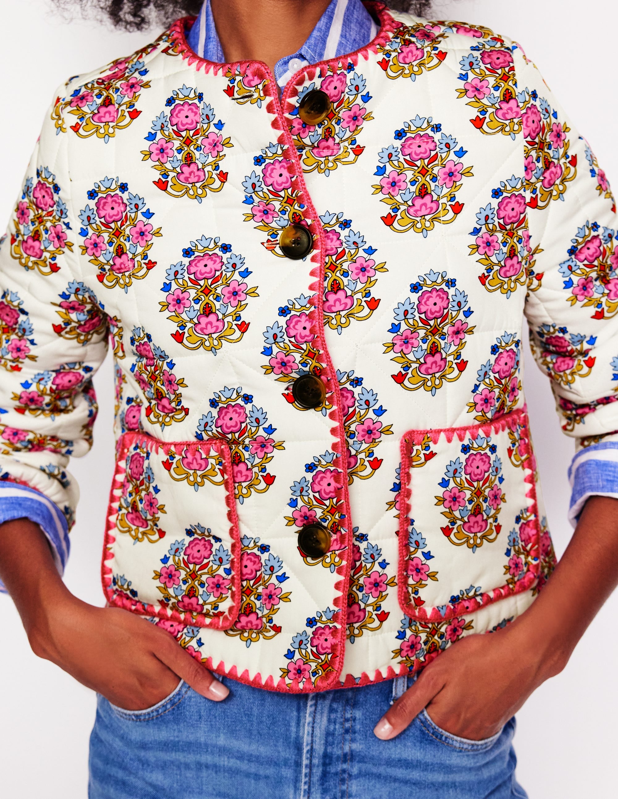 Chelsea Quilted Jacket-Wildflower Stamp - Image 2