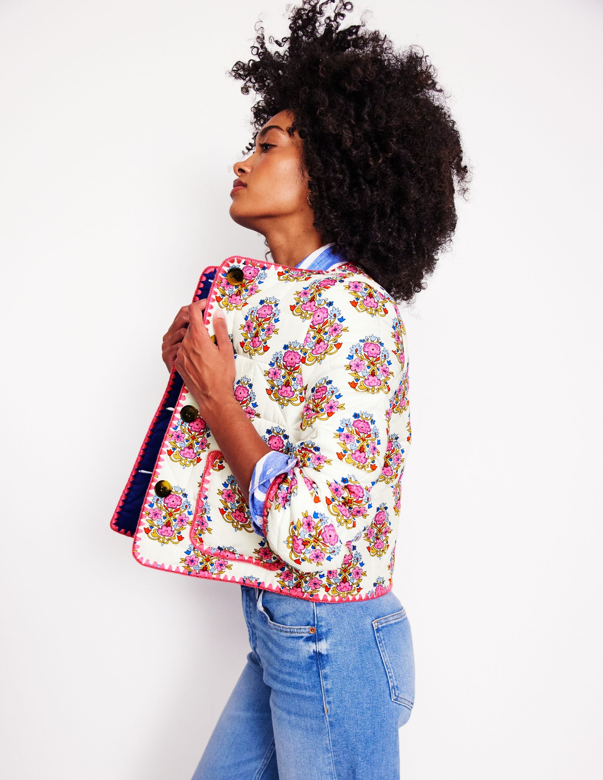 Chelsea Quilted Jacket-Wildflower Stamp - Image 4