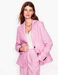 Stamford Linen Blazer-Moonlite Mauve Chambray