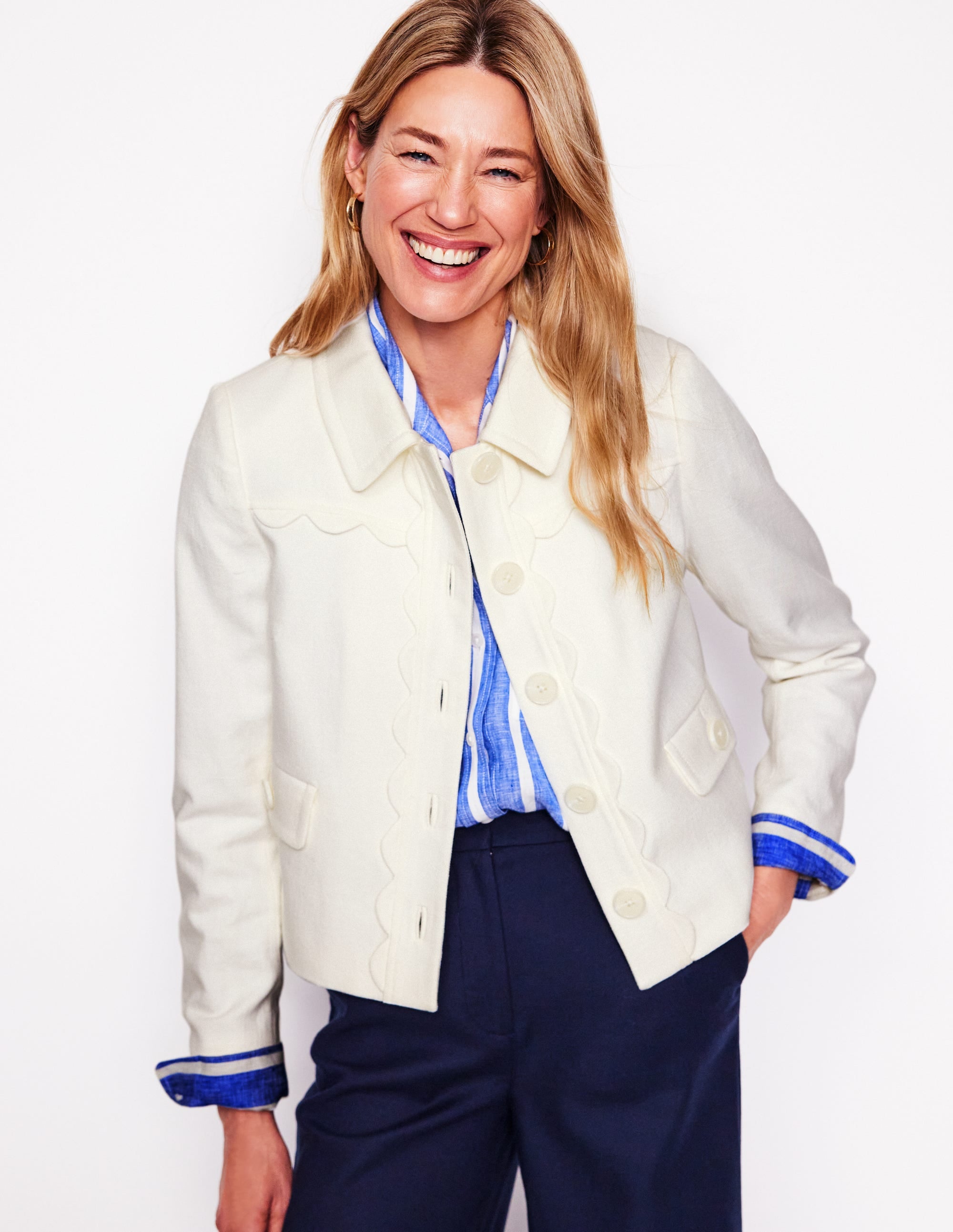 Scallop Jacket-Ivory - Image 1