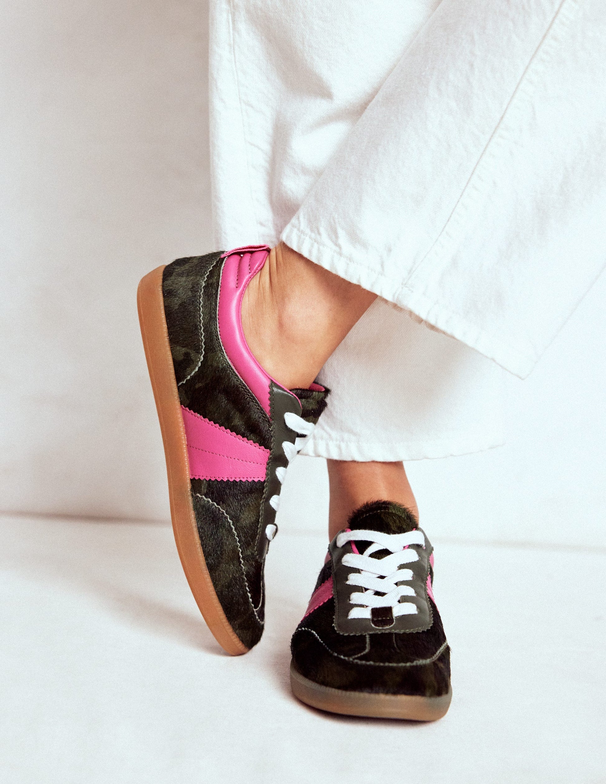 Erin Retro Tennis Trainers-Camo/Pink Peony-2