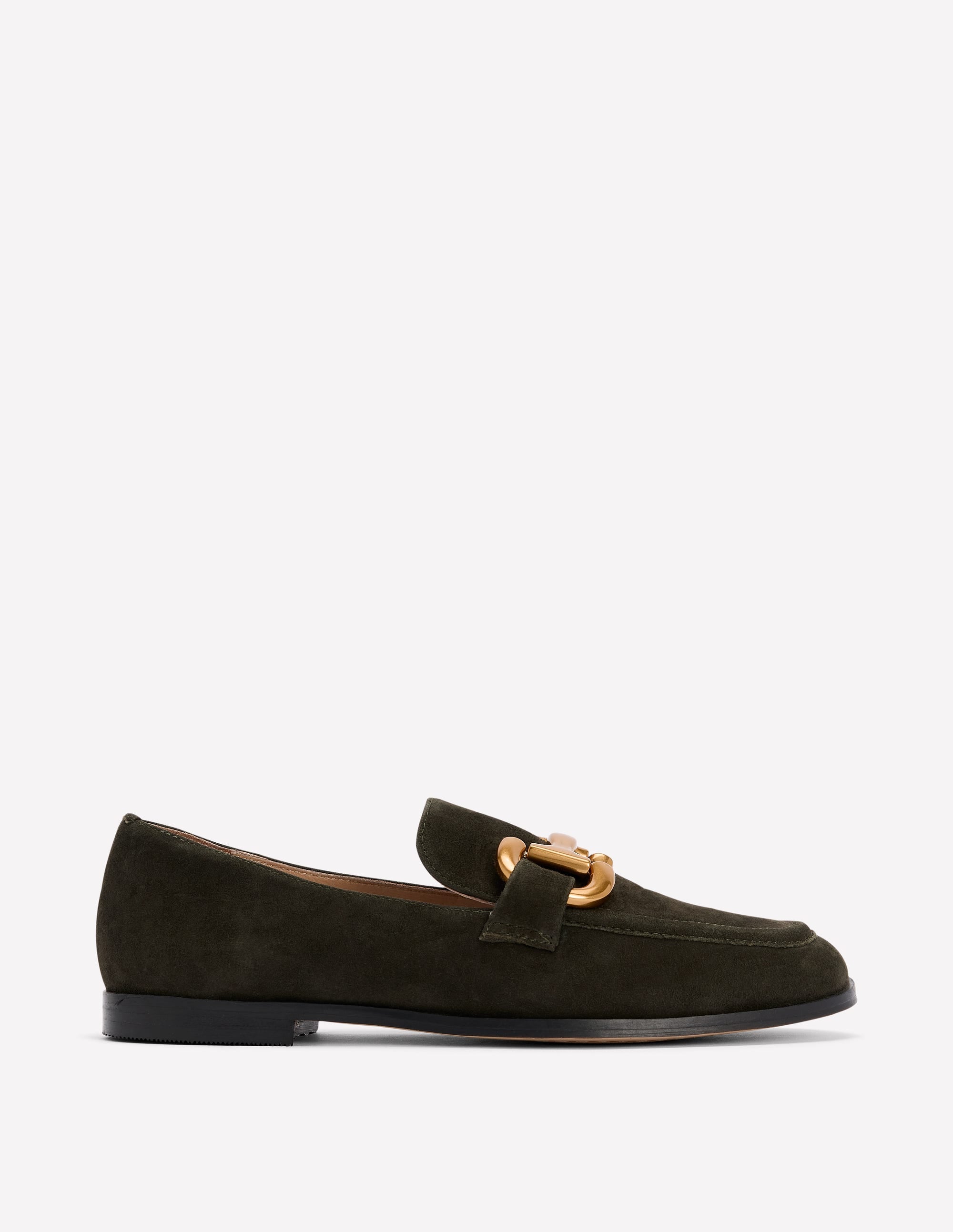 Iris Snaffle Loafers-Woodland Green - Image 1