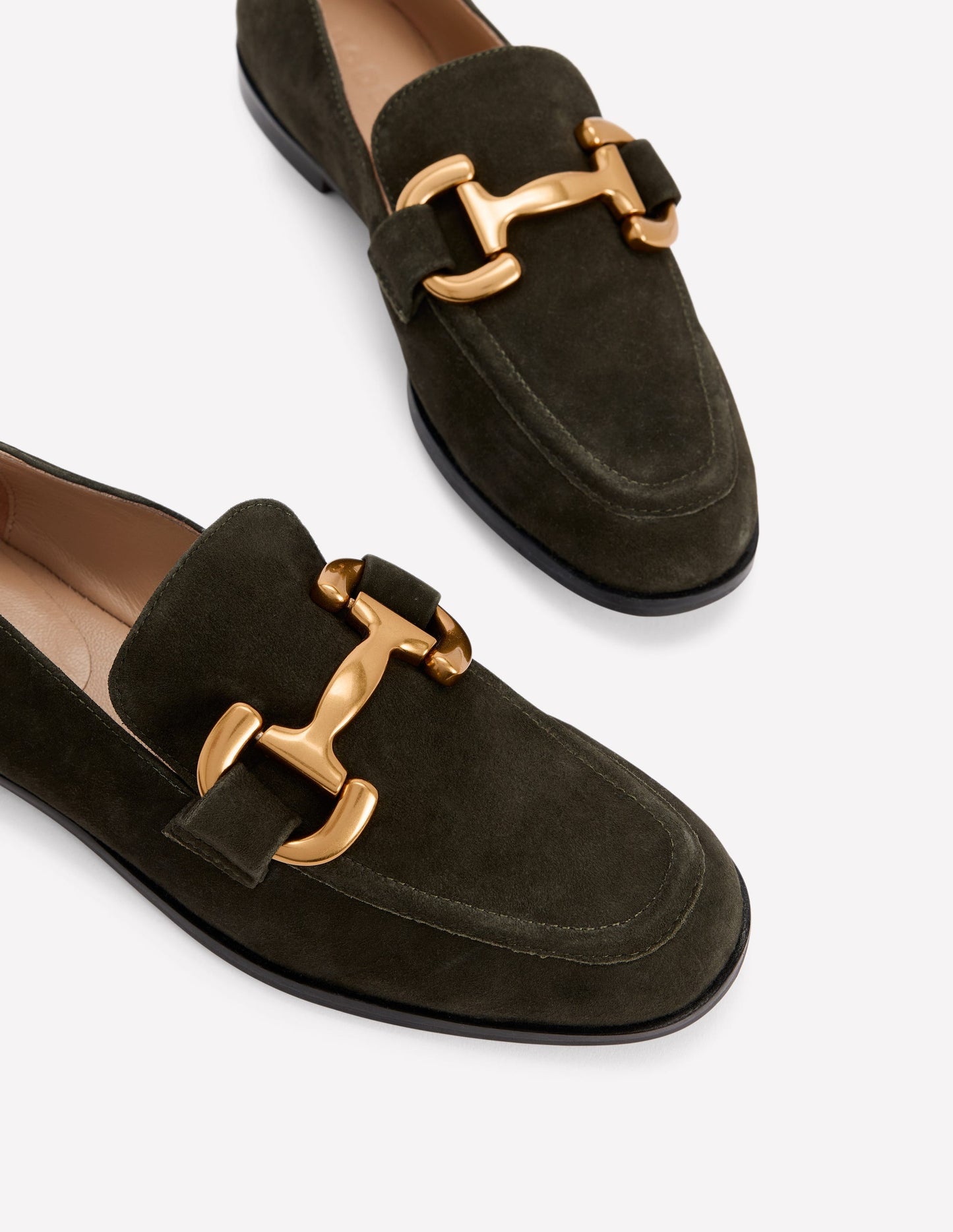 Iris Snaffle Loafers-Woodland Green