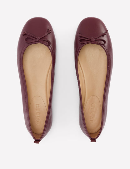 Kitty Flexi Sole Ballet Flats-Oxblood-5