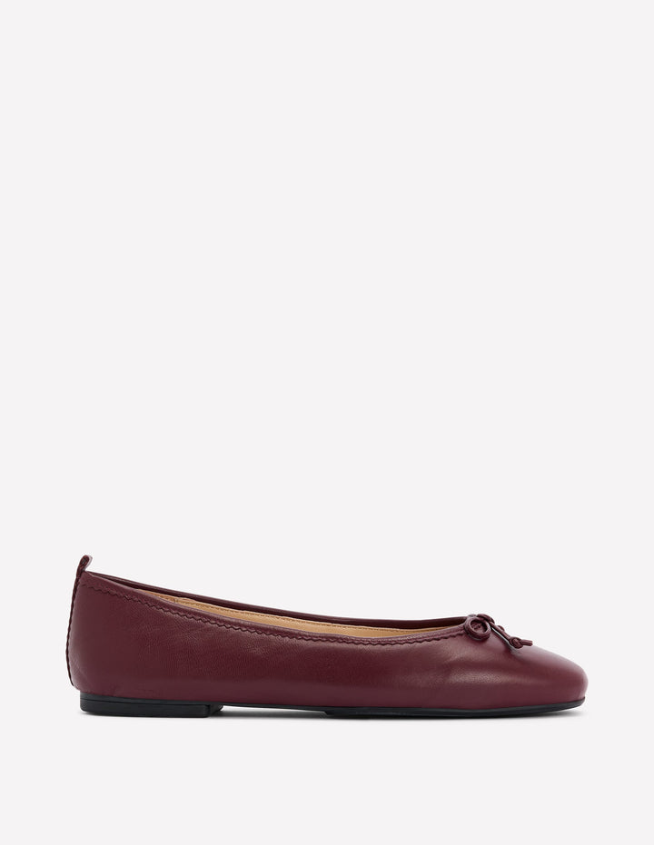 Kitty Flexi Sole Ballet Flats-Oxblood
