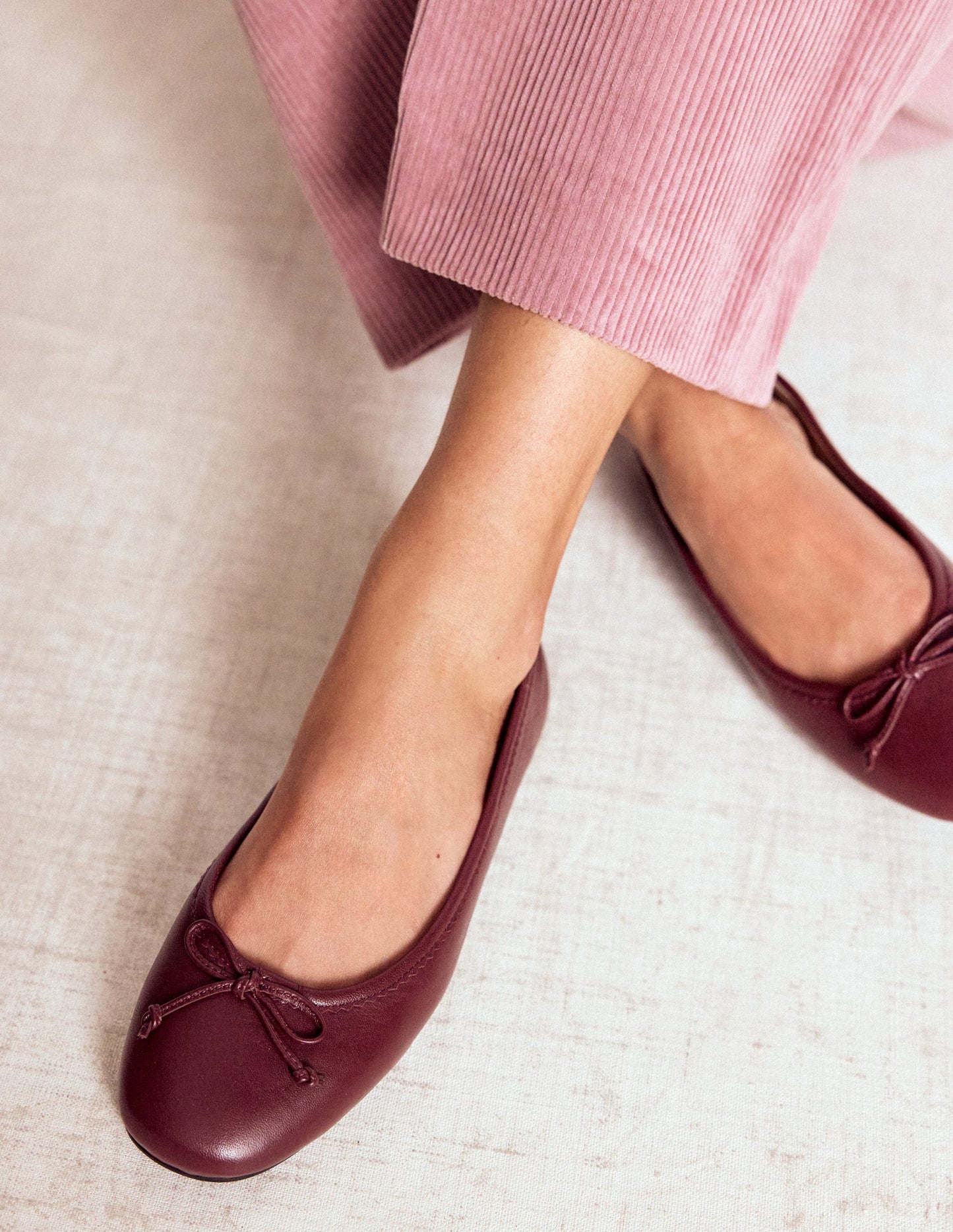 Kitty Flexi Sole Ballet Flats-Oxblood