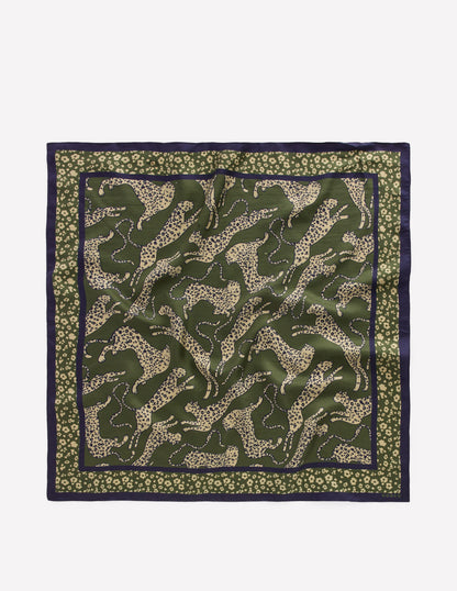 Silk Square Scarf-Leaping Leopard-4