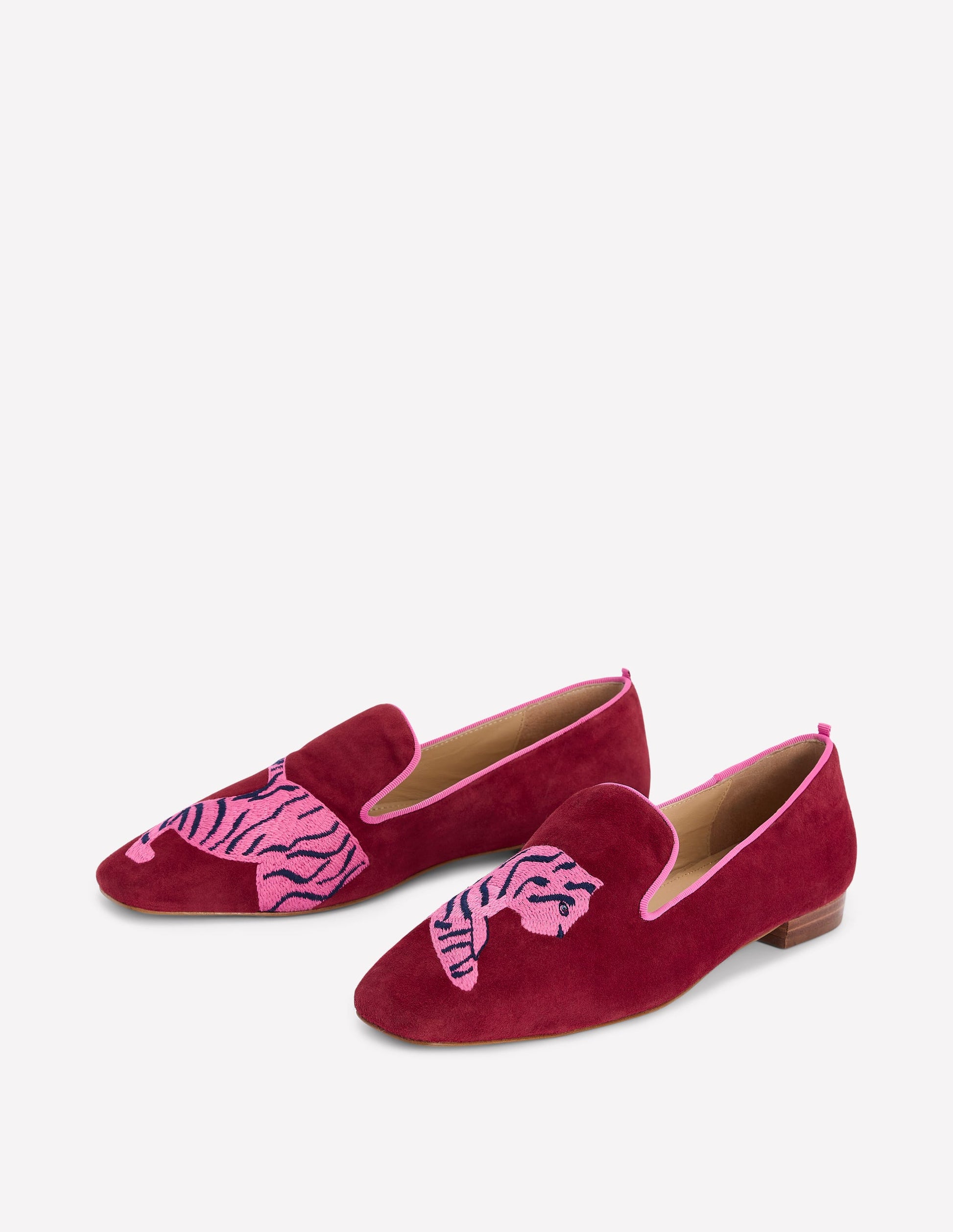 Slipper Cut Loafers-Oxblood Tiger | Boden USA