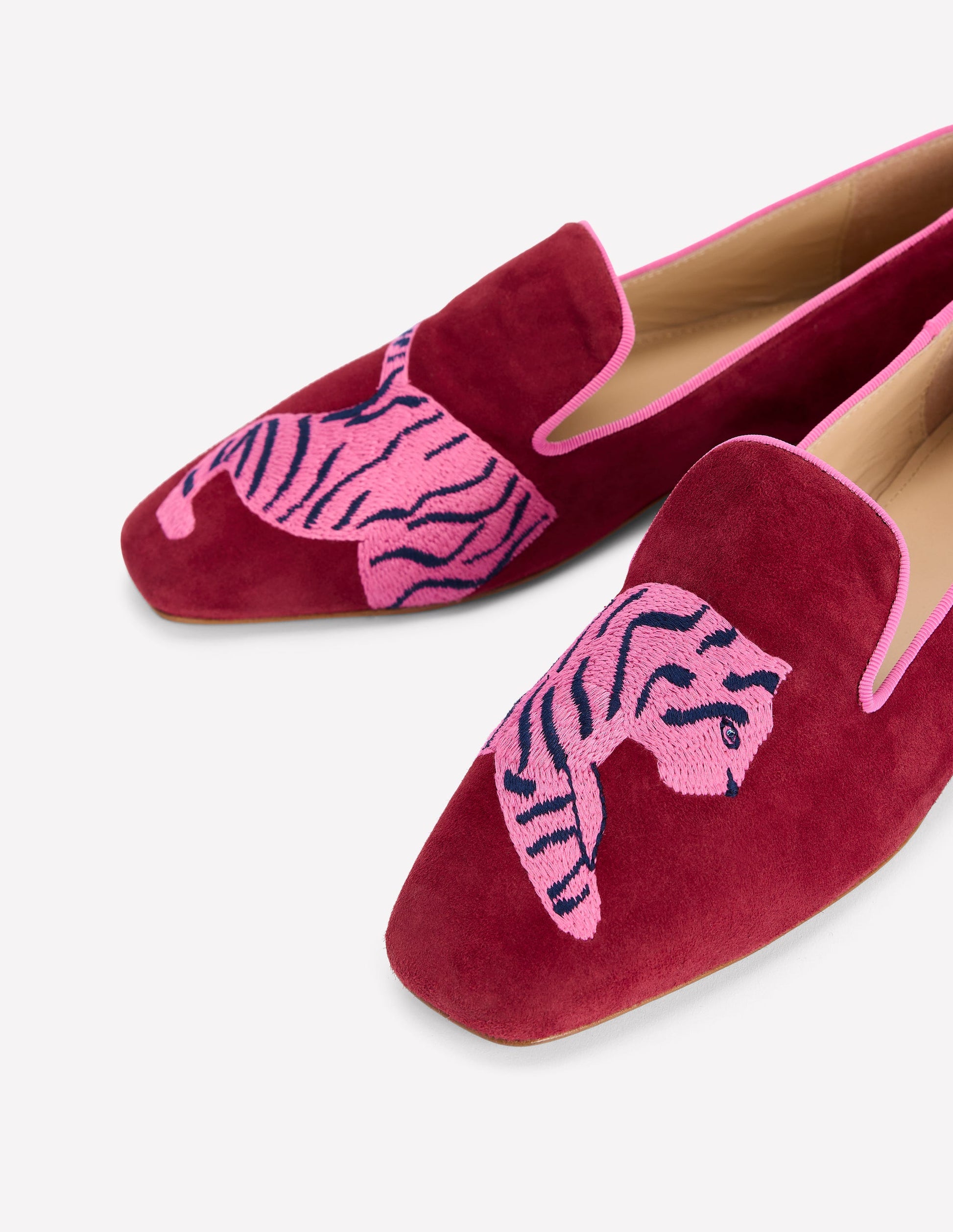 Slipper Cut Loafers-Oxblood Tiger | Boden USA