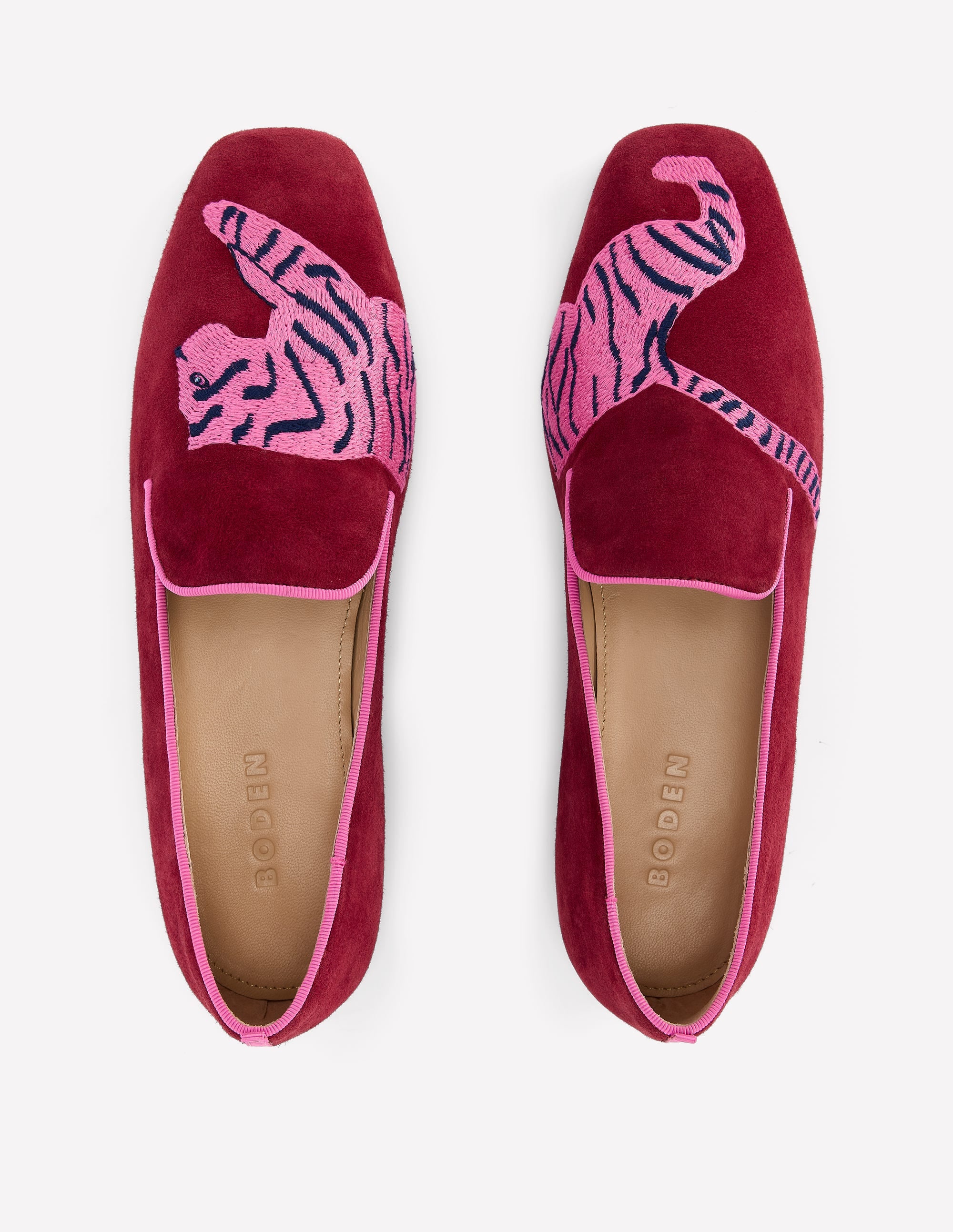 Slipper Cut Loafers-Oxblood Tiger - Image 5