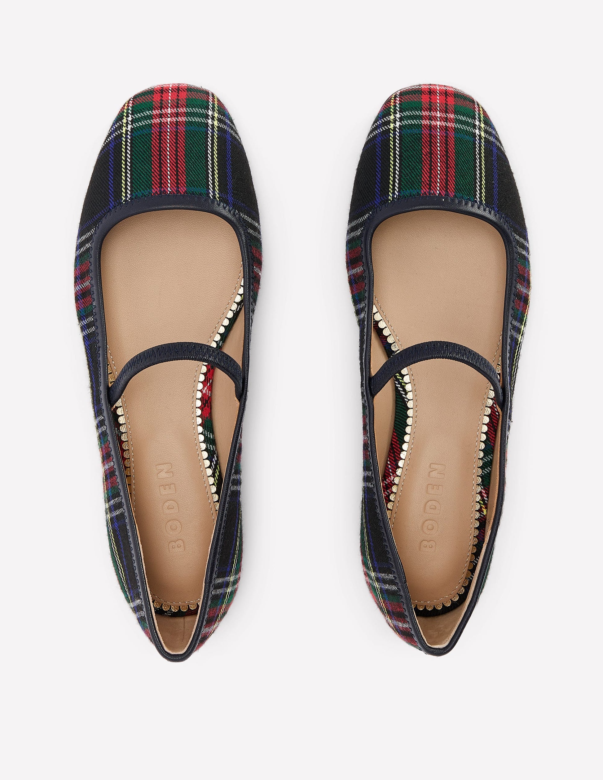 Thea Mary Jane Ballet Flats-Check-5
