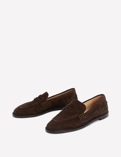 Nya Penny Loafers-Bitter Chocolate Suede-3