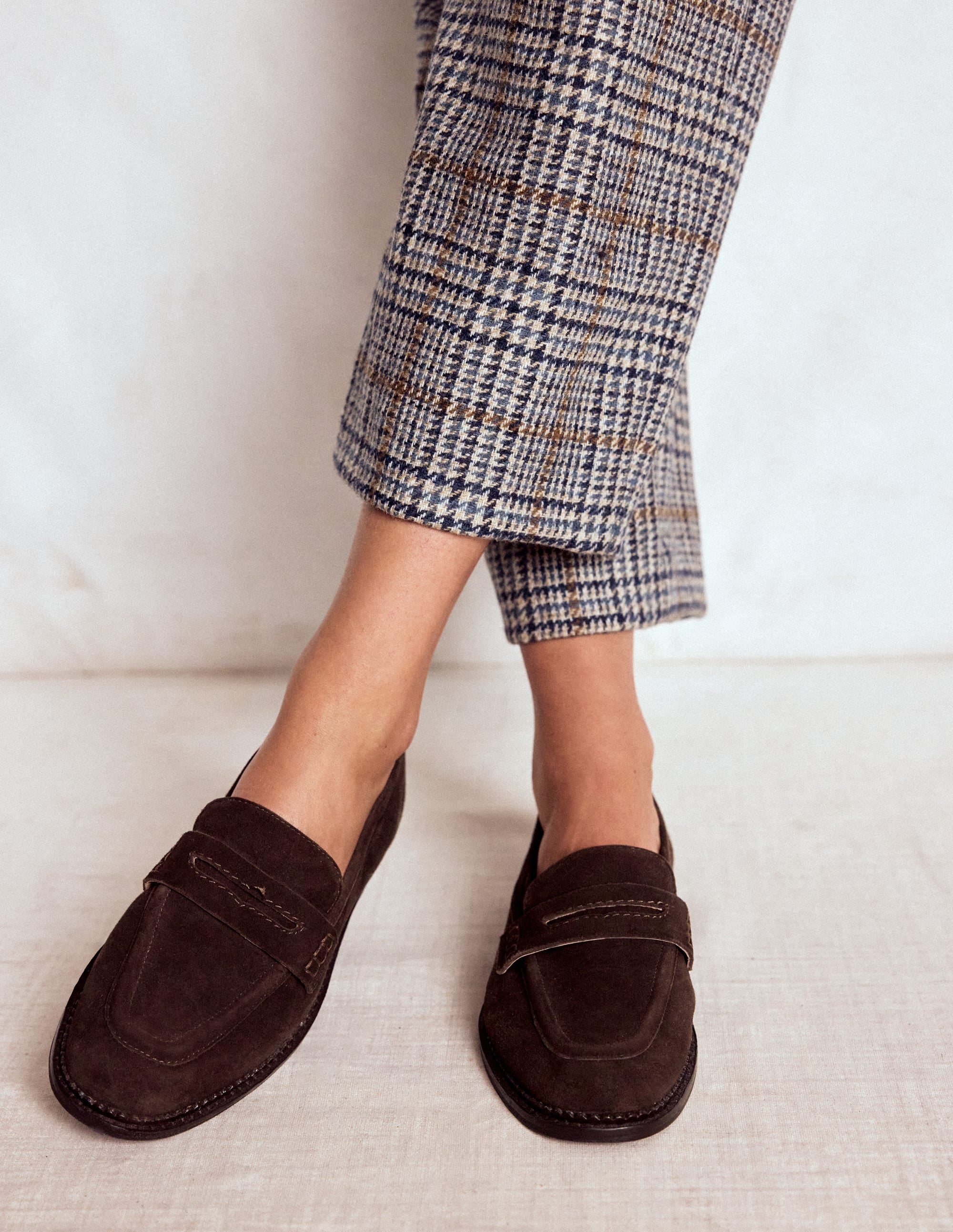 Nya Penny Loafers - Bitter Chocolate Suede | Boden USA