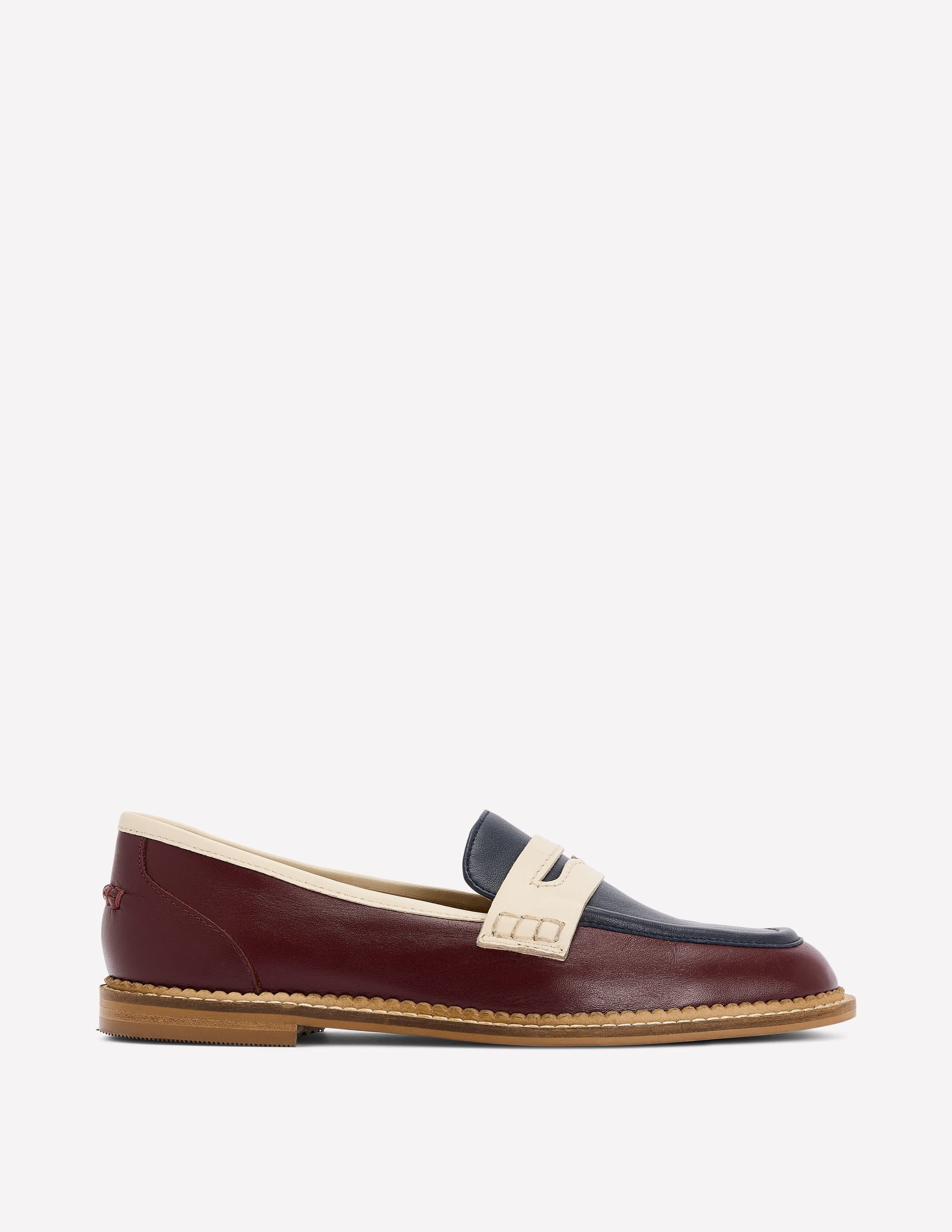 Nya Penny Loafers-Oxblood/Navy | Boden USA