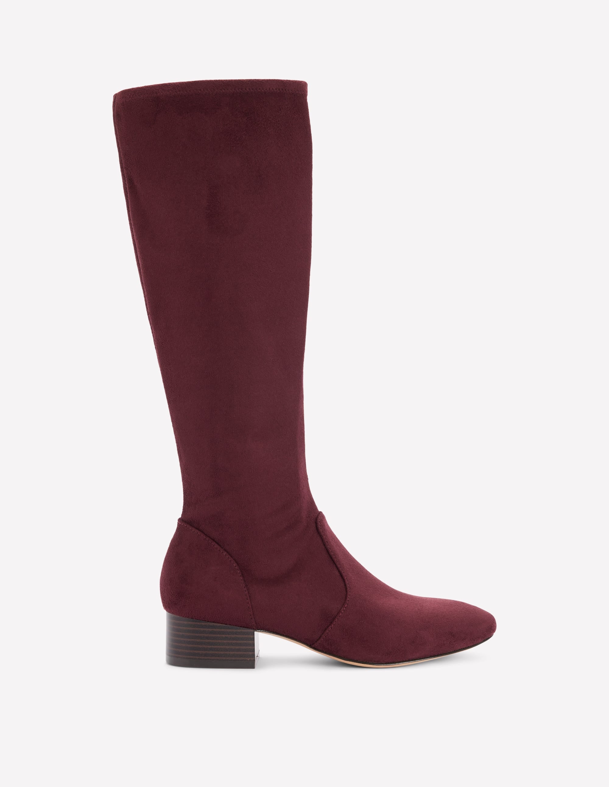 Flat Stretch Knee Boots-Chestnut - Image 1