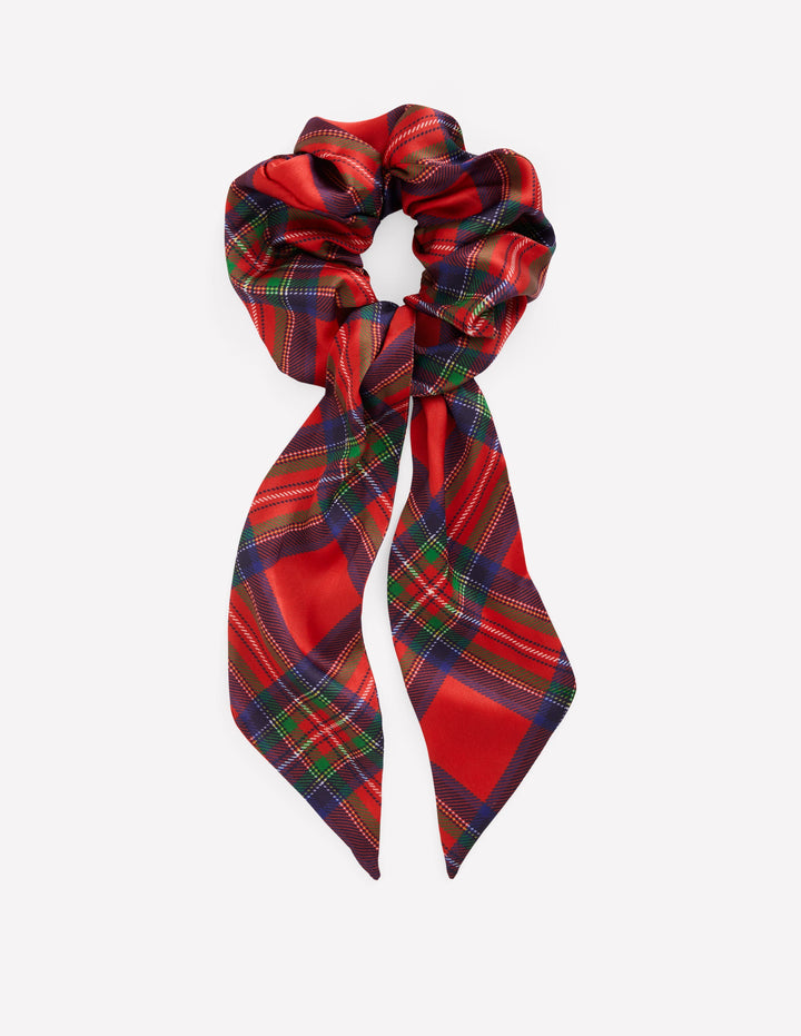 Scarf Scrunchie-Red Tartan