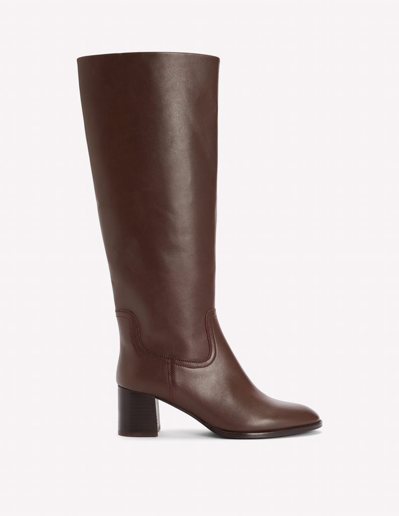 Skye Smart Knee Boots-Chocolate