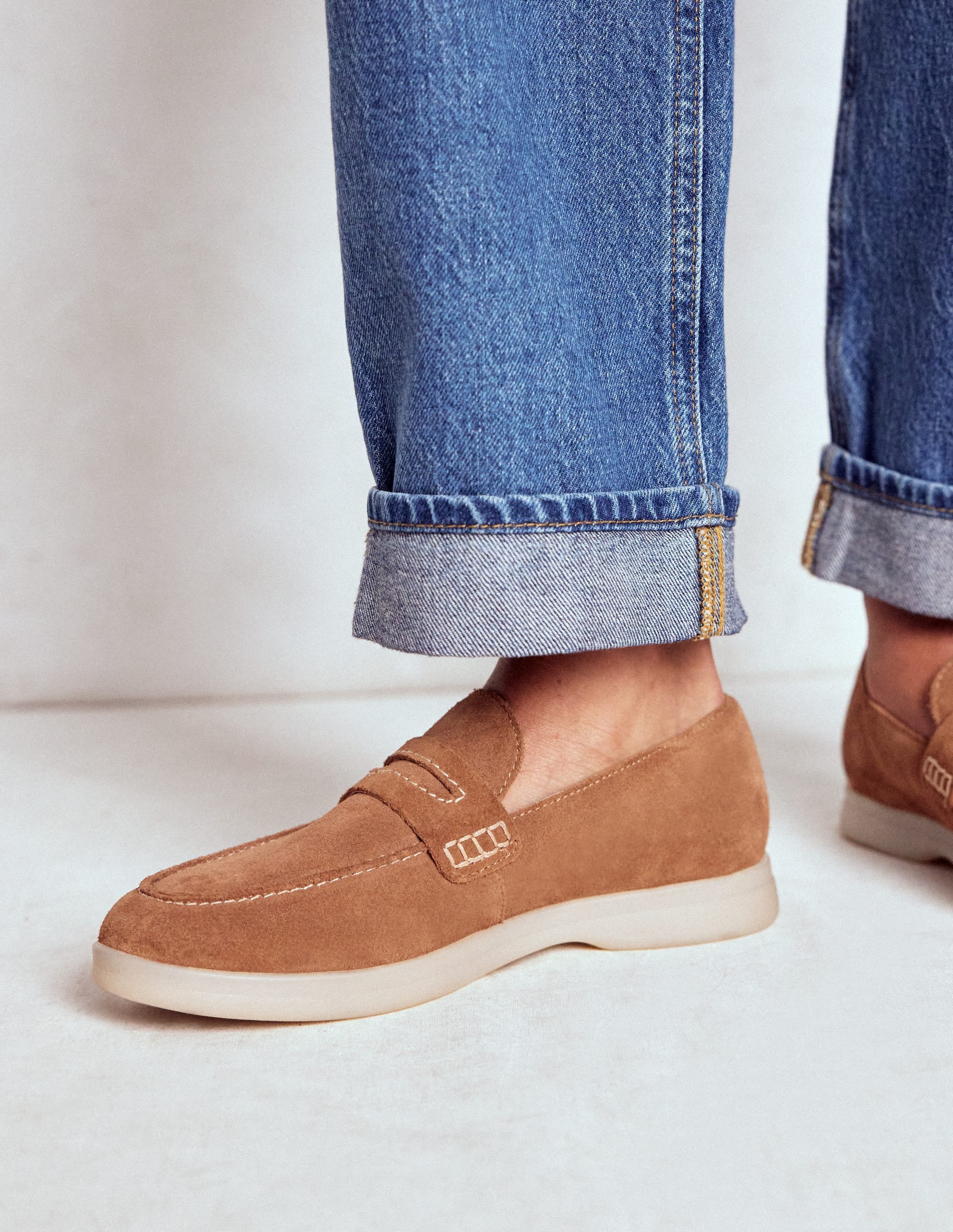 Easy soft loafers-Tan | Boden USA