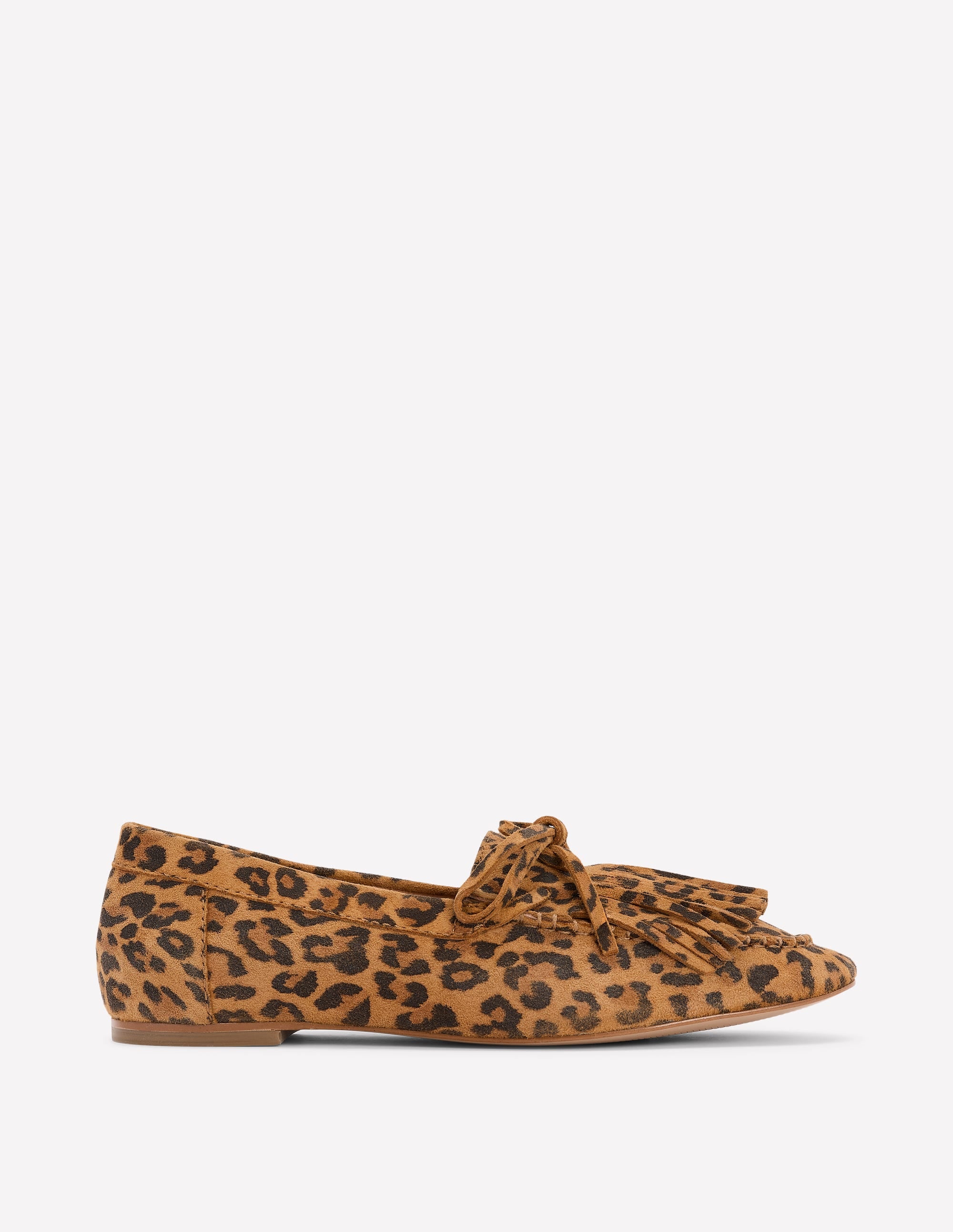 Soft Tassel Deck Shoes-Leopard - Image 1
