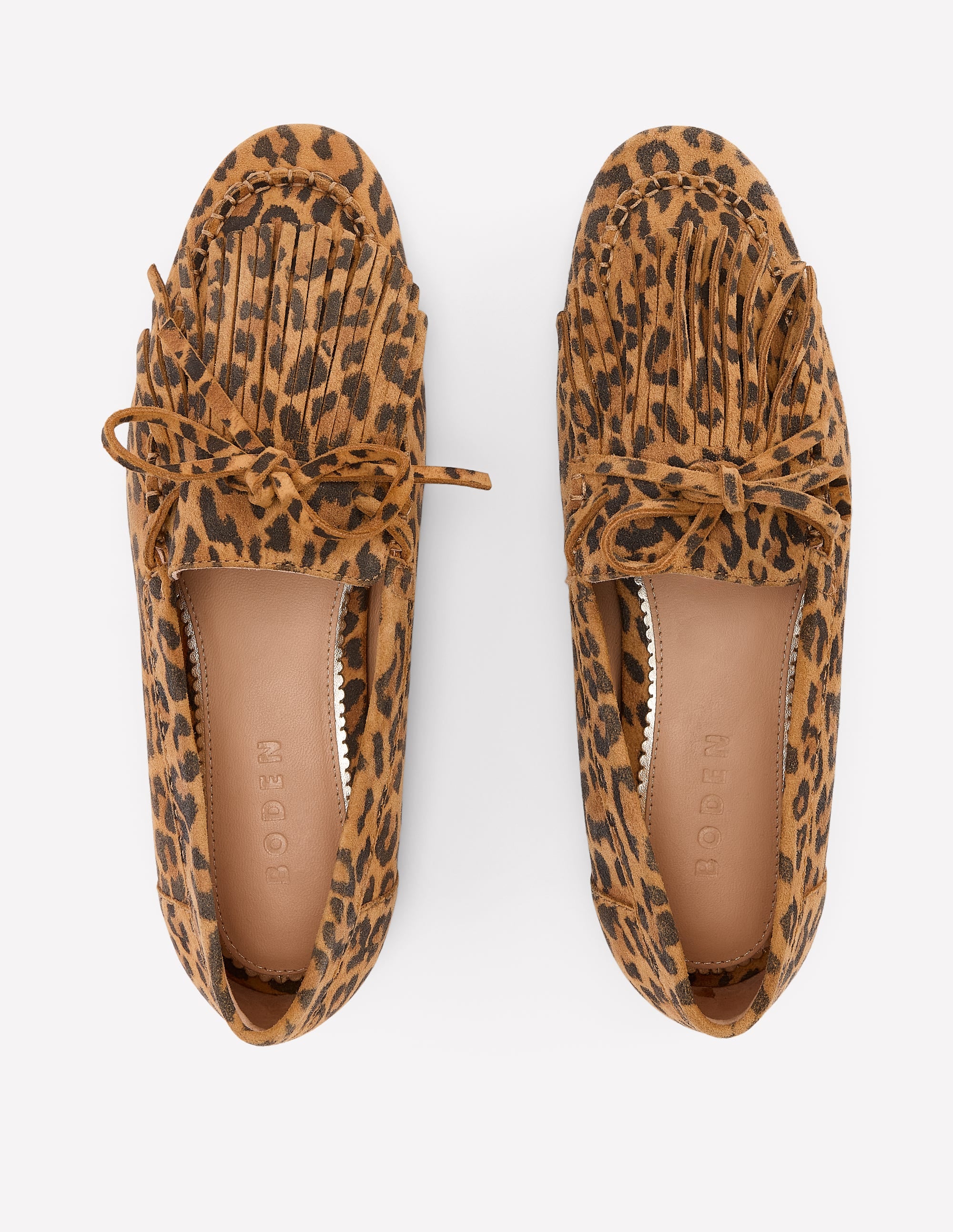 Soft Tassel Deck Shoes-Leopard - Image 5