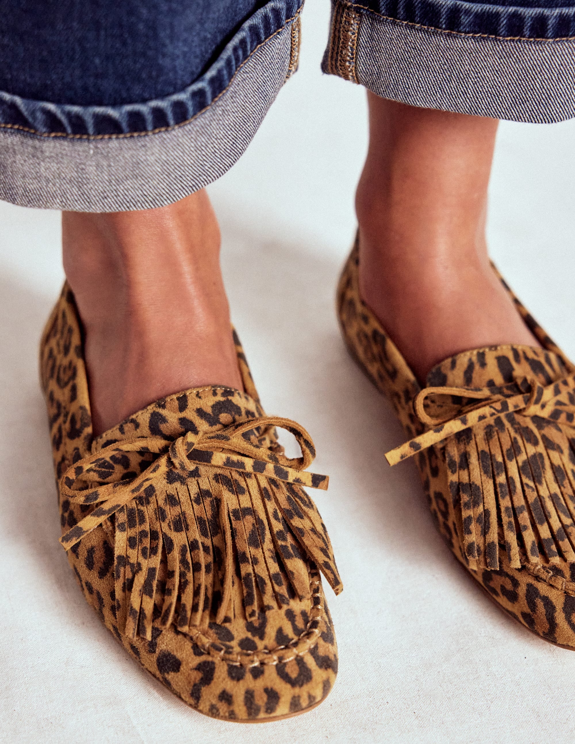 Soft Tassel Deck Shoes-Leopard - Image 2
