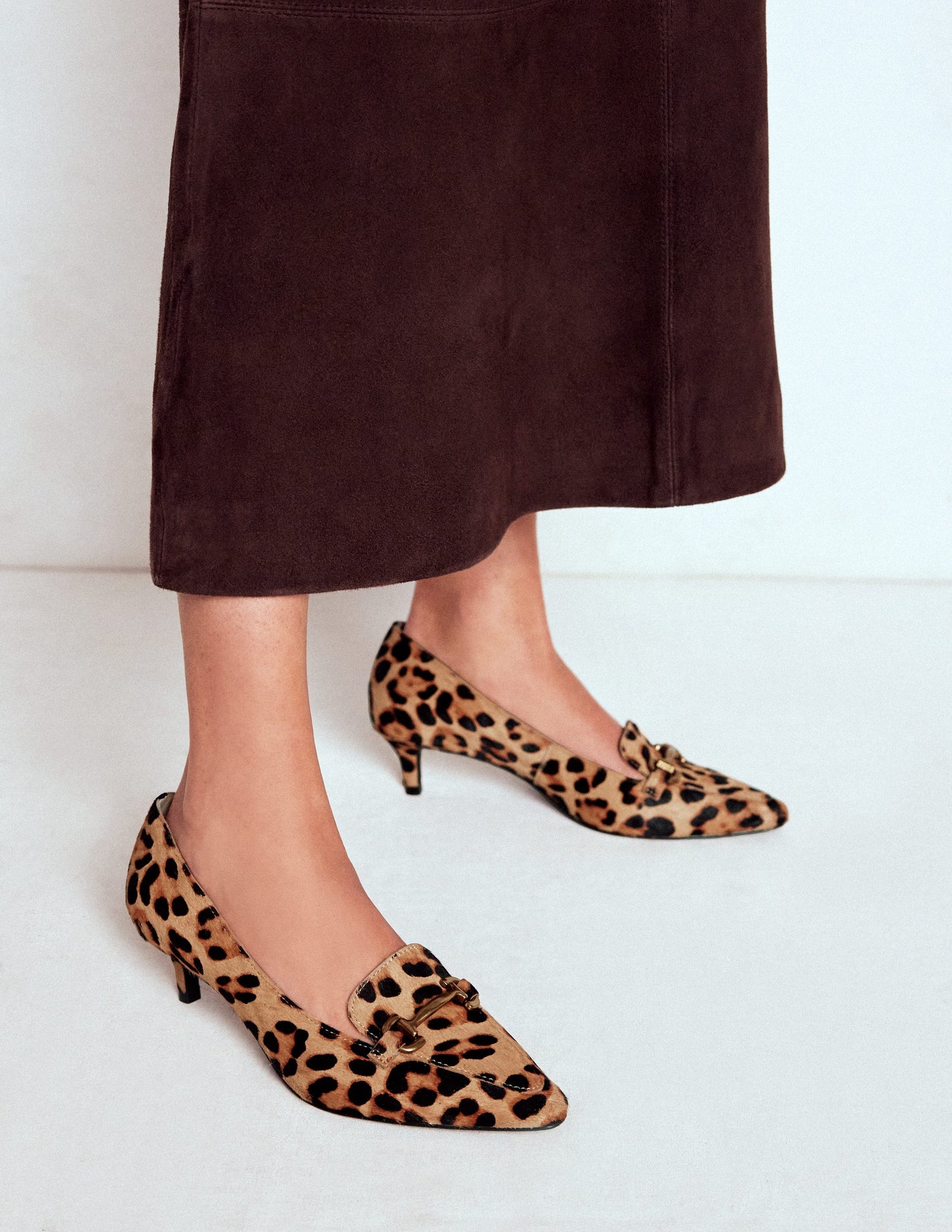 Iris Heel Snaffle Point Loafer-Leopard