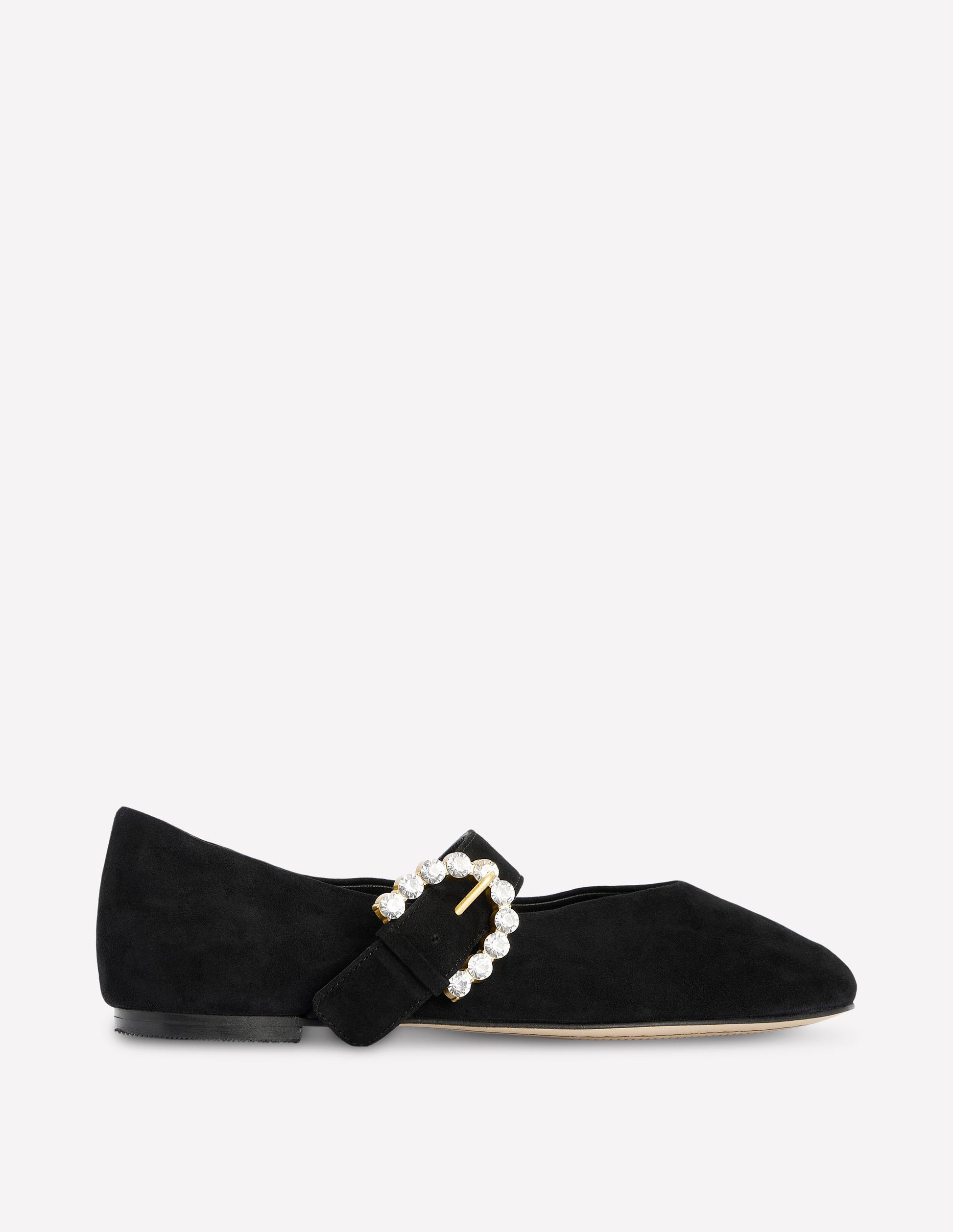 Kylie Flat Buckle Mary Janes-Black-1