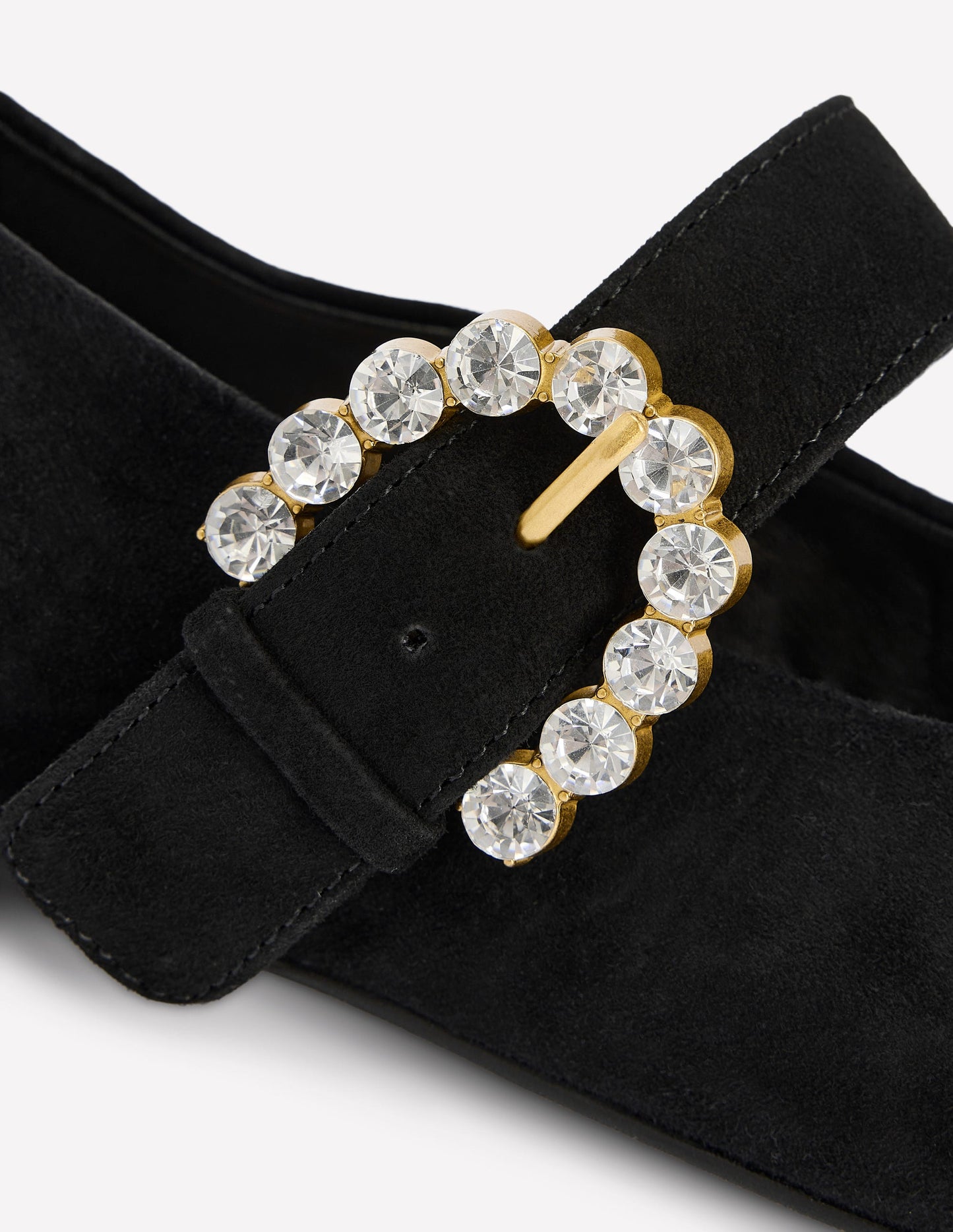 Kylie Flat Buckle Mary Janes-Black