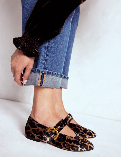 Kylie Flat Buckle Mary Janes-Leopard-4