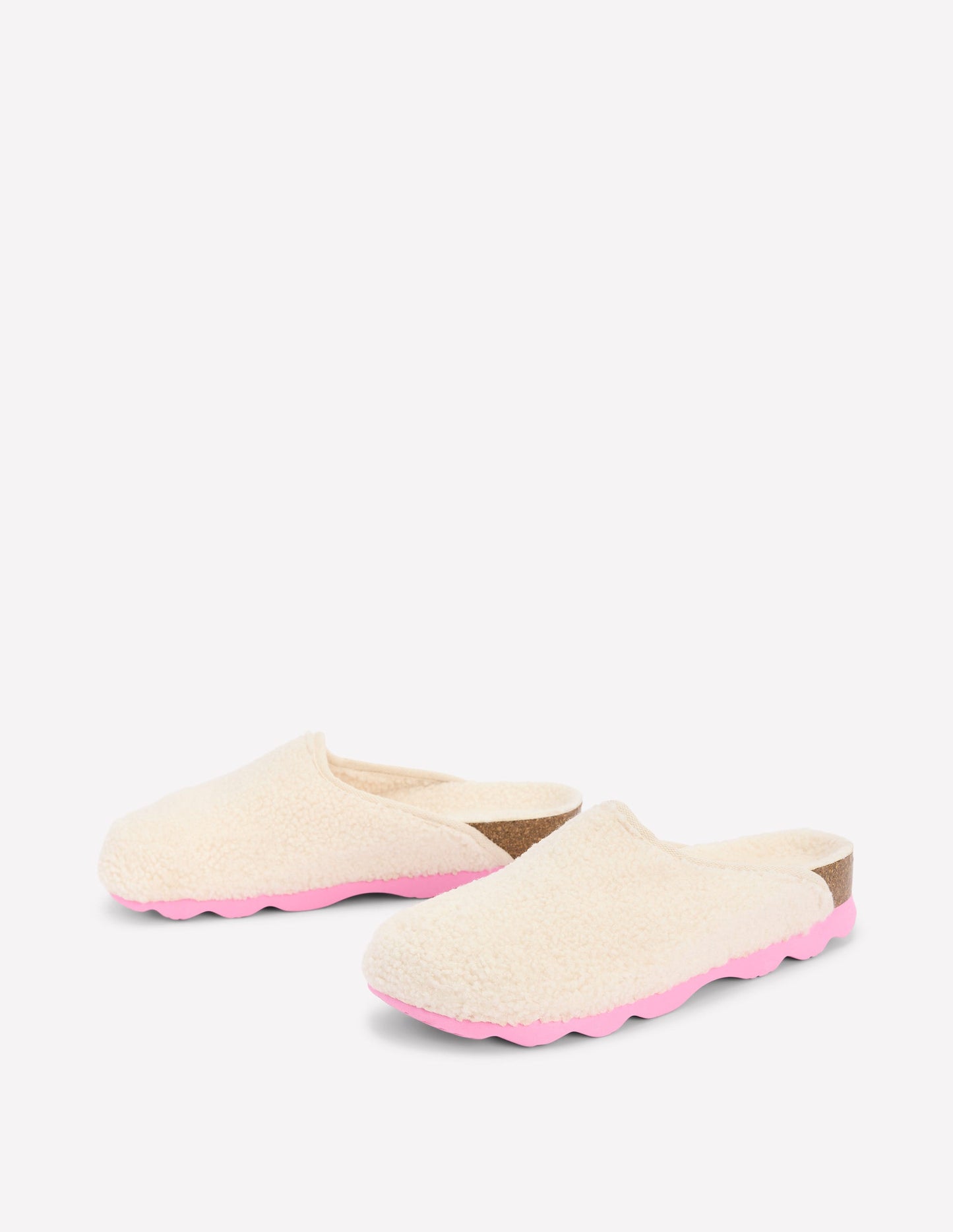 Contrast Sole Mule Slippers-Natural