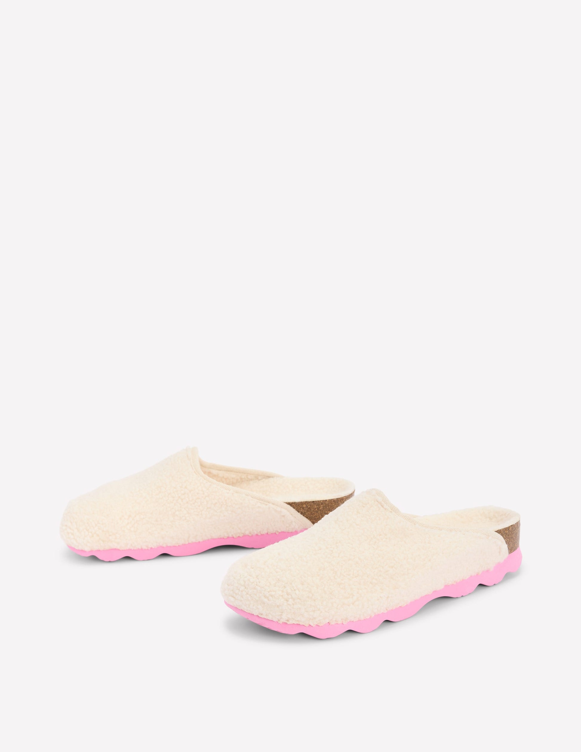Contrast Sole Mule Slippers-Natural-3