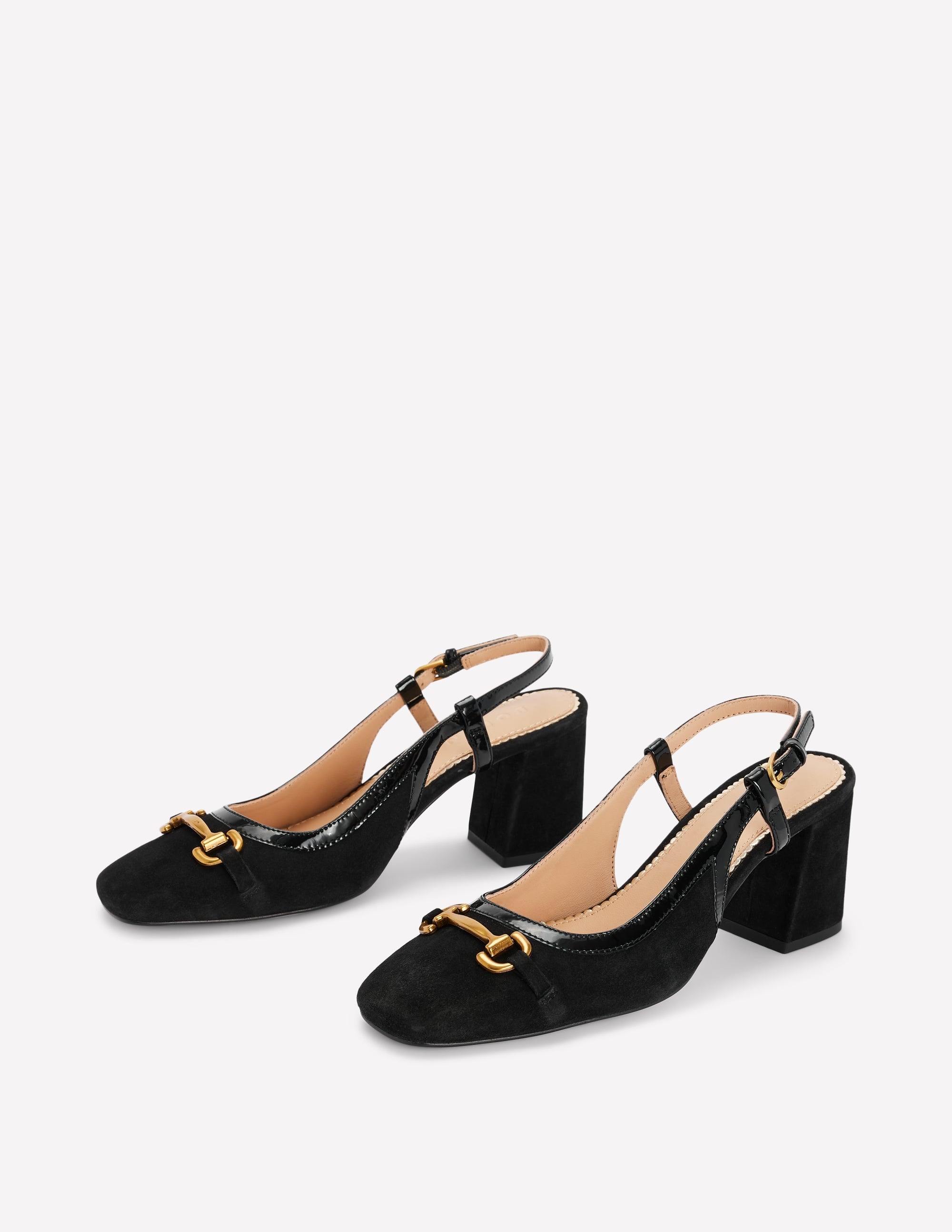 Iris Snaffle Slingback Heels-Black - Image 3