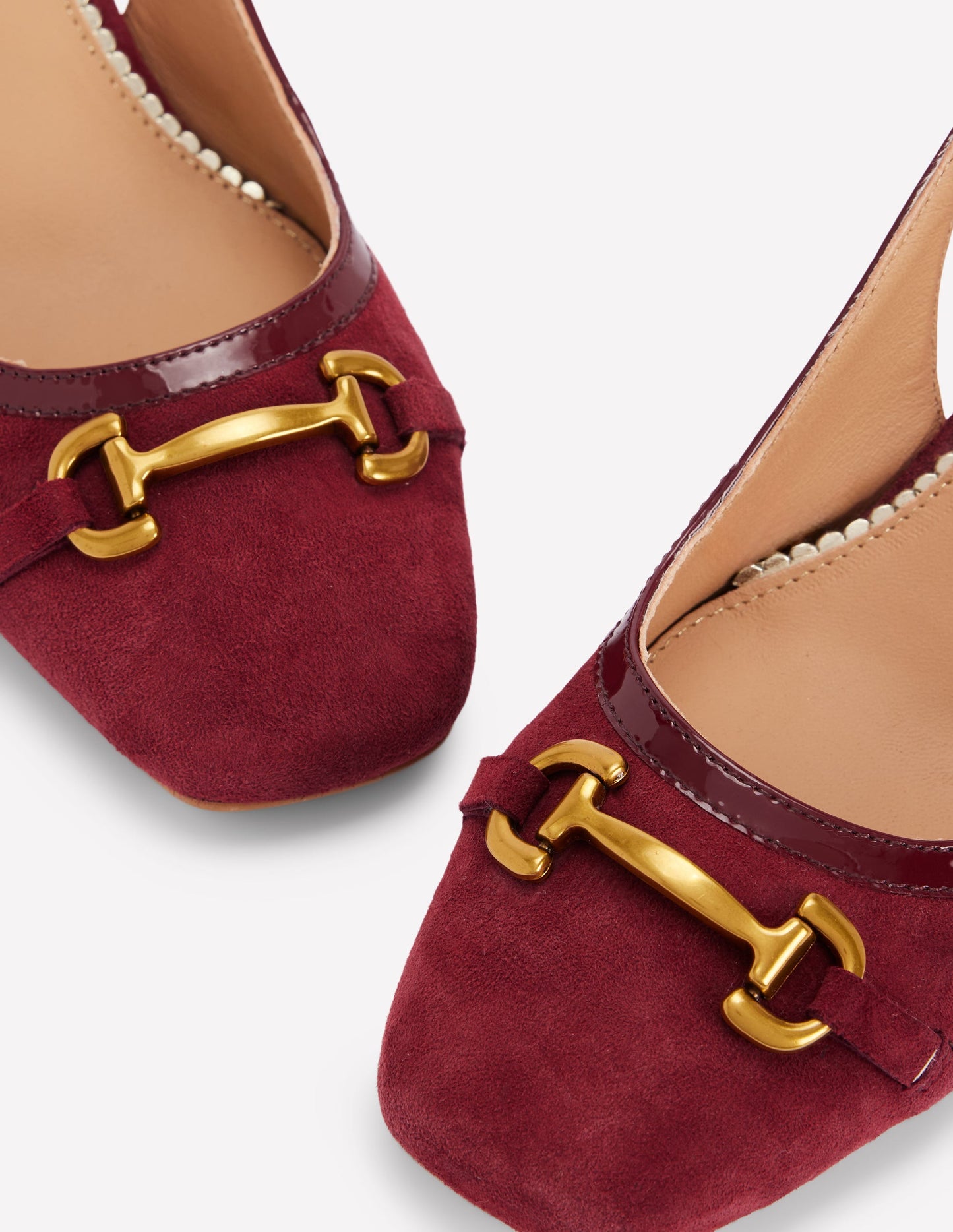 Iris Snaffle Slingback Heels-Oxblood