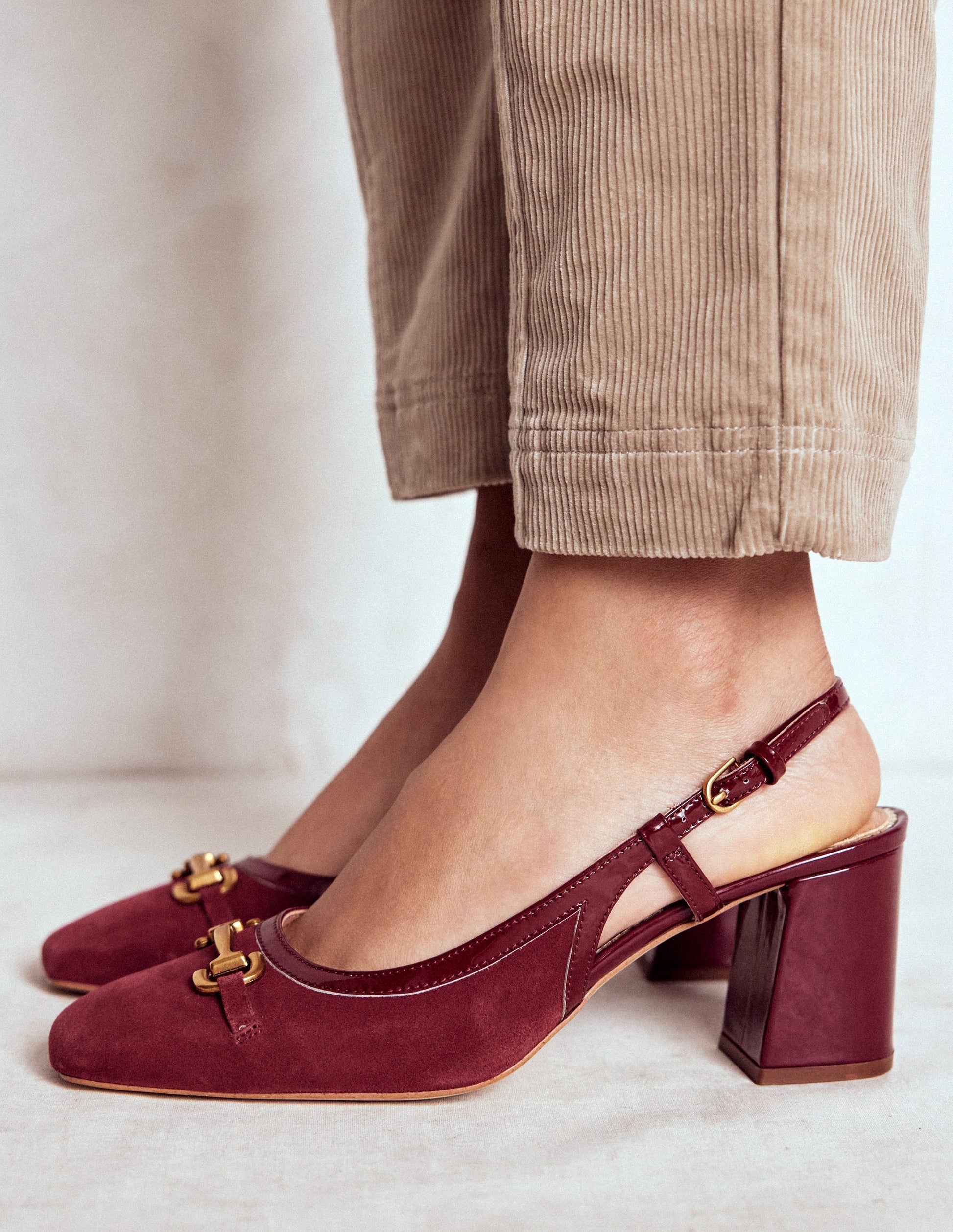 Iris Snaffle Slingback Heels-Oxblood-2