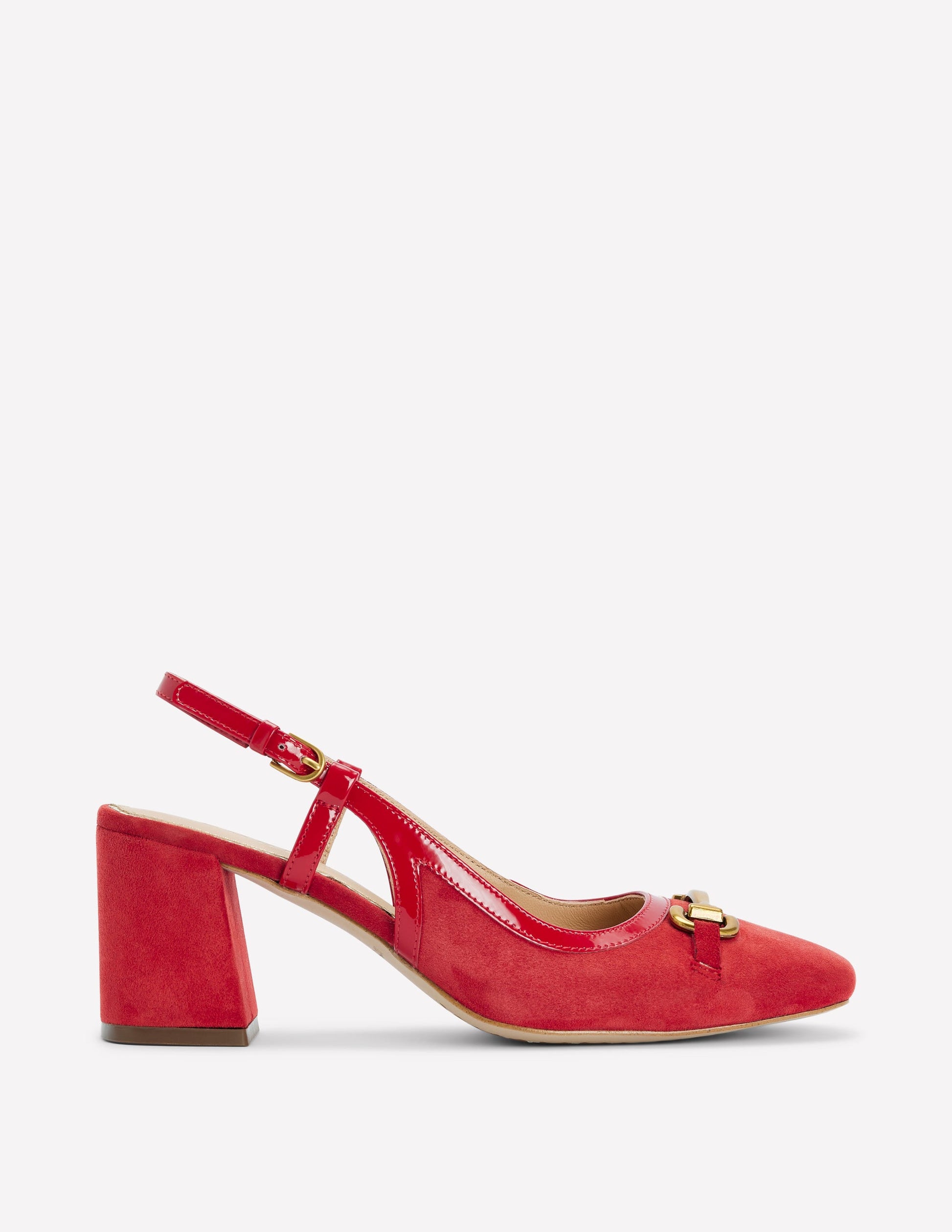 Iris Snaffle Slingback Heels-Post Box Red-1