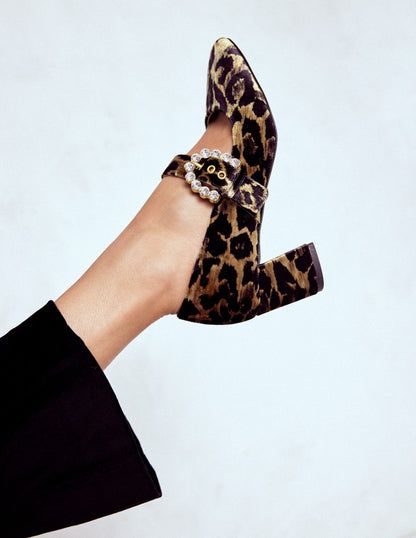 Heeled Buckle Mary Janes-Leopard-3