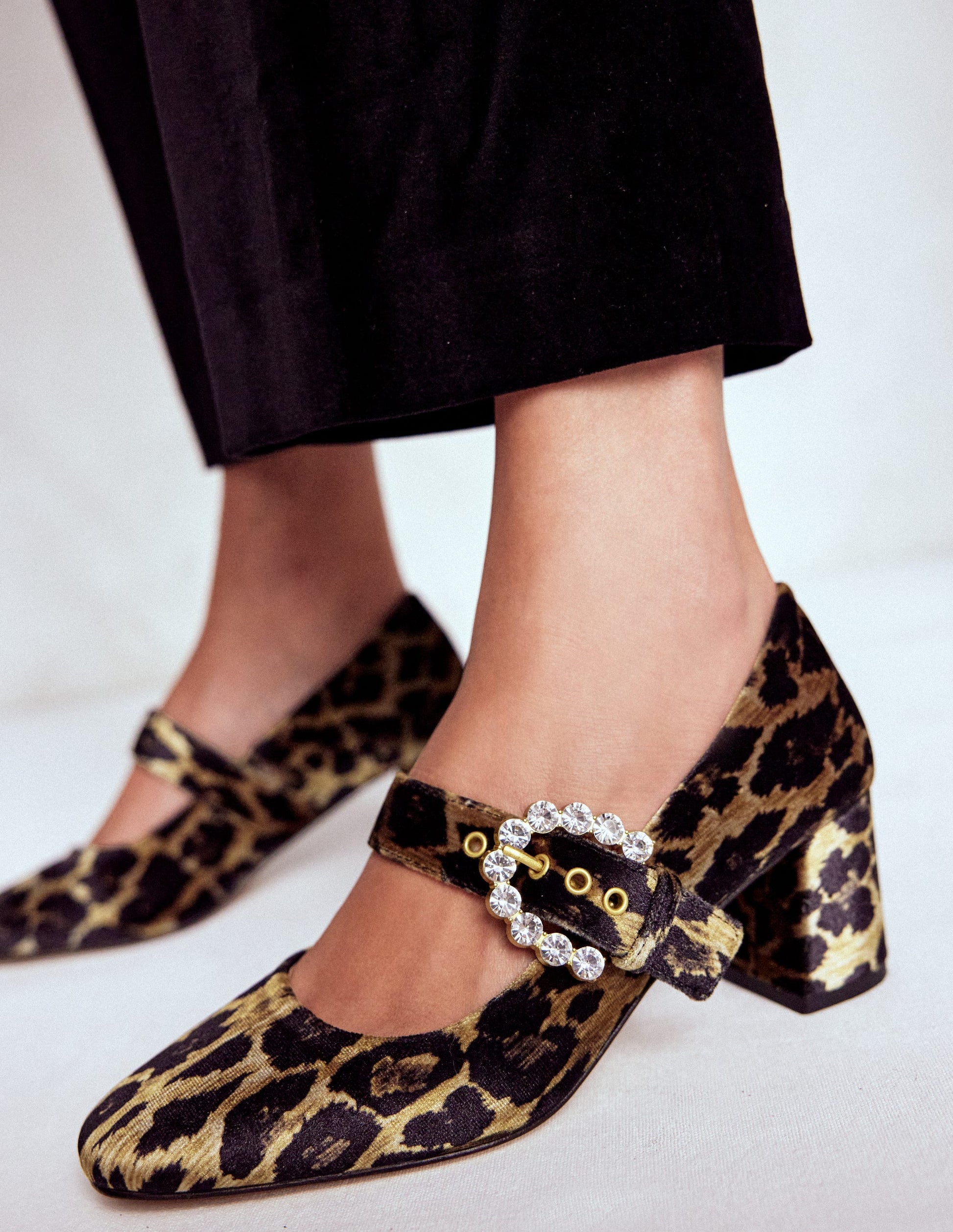 Heeled Buckle Mary Janes-Leopard-4