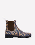 Chelsea Wellie Boot-Leopard